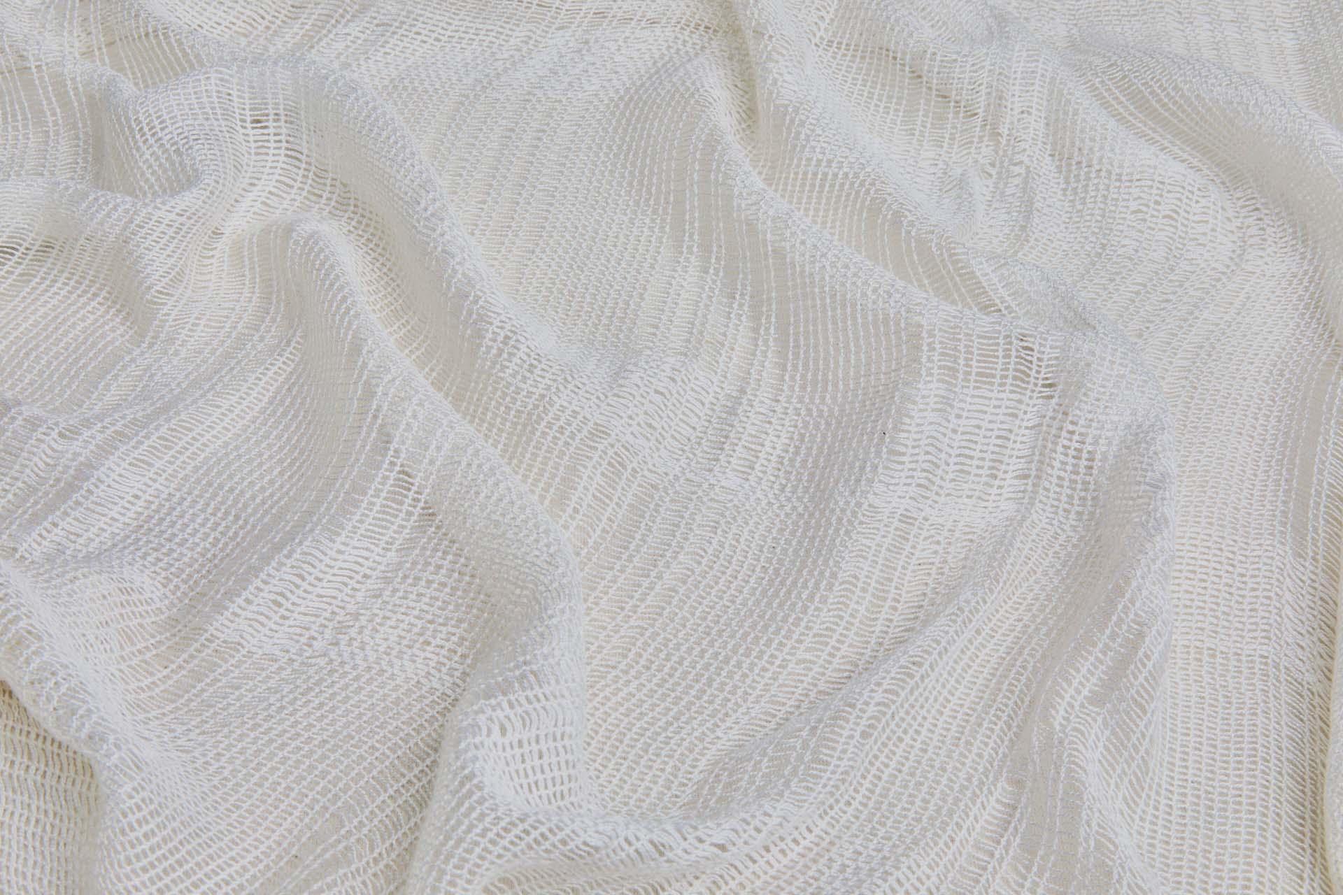 Loose Weave Viscose Mesh Fabric - Ivory, image 3 of 9