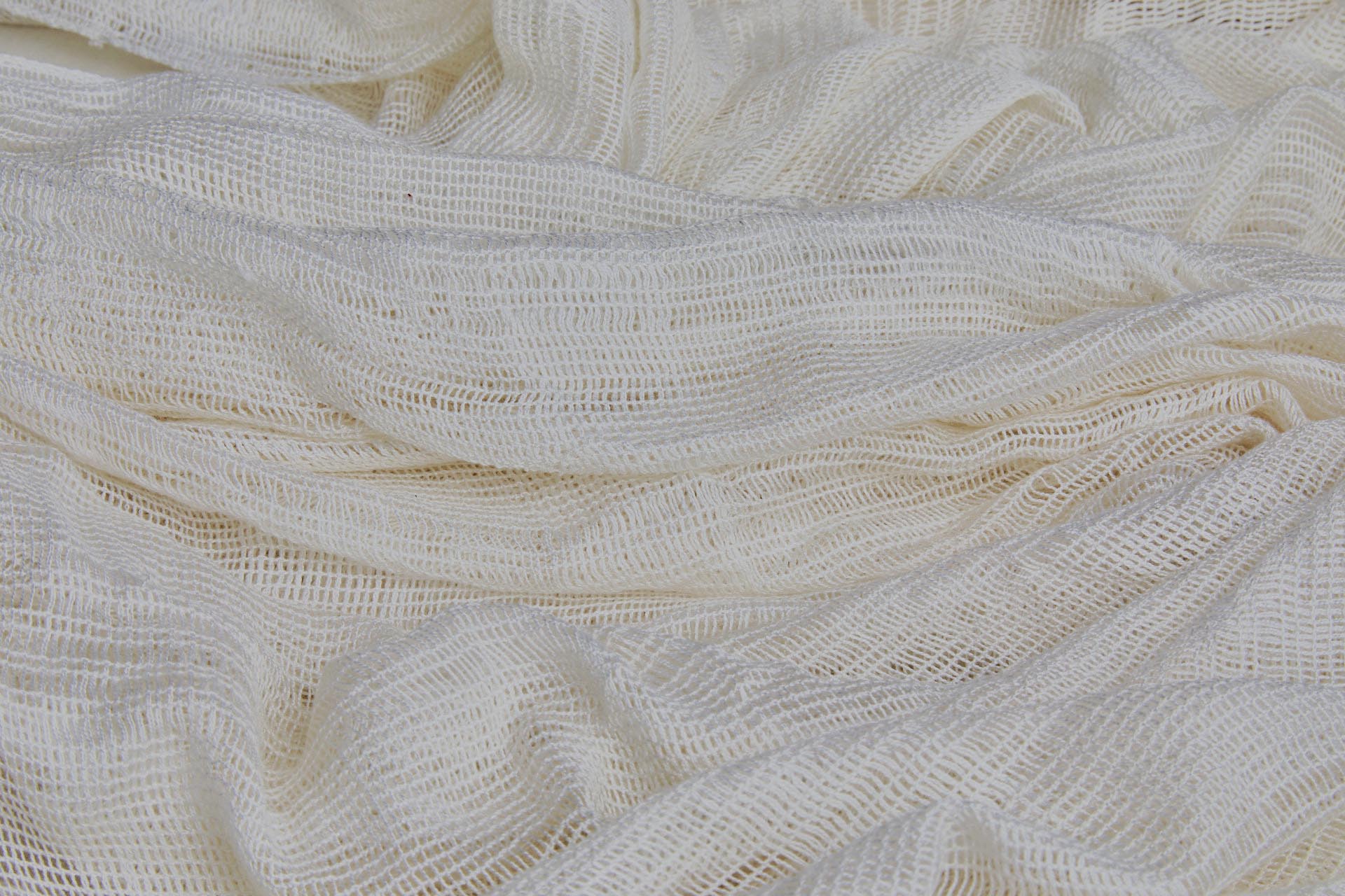 Loose Weave Viscose Mesh Fabric - Ivory, image 4 of 9