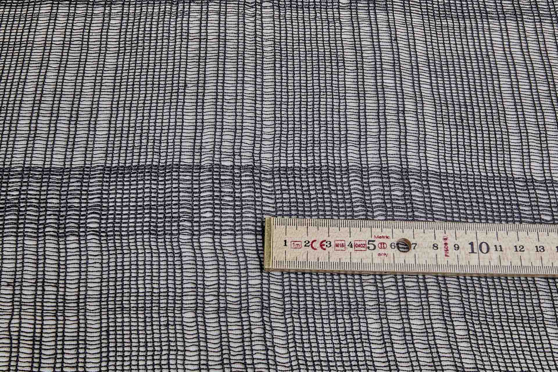Black Loose Weave Viscose Mesh Fabric