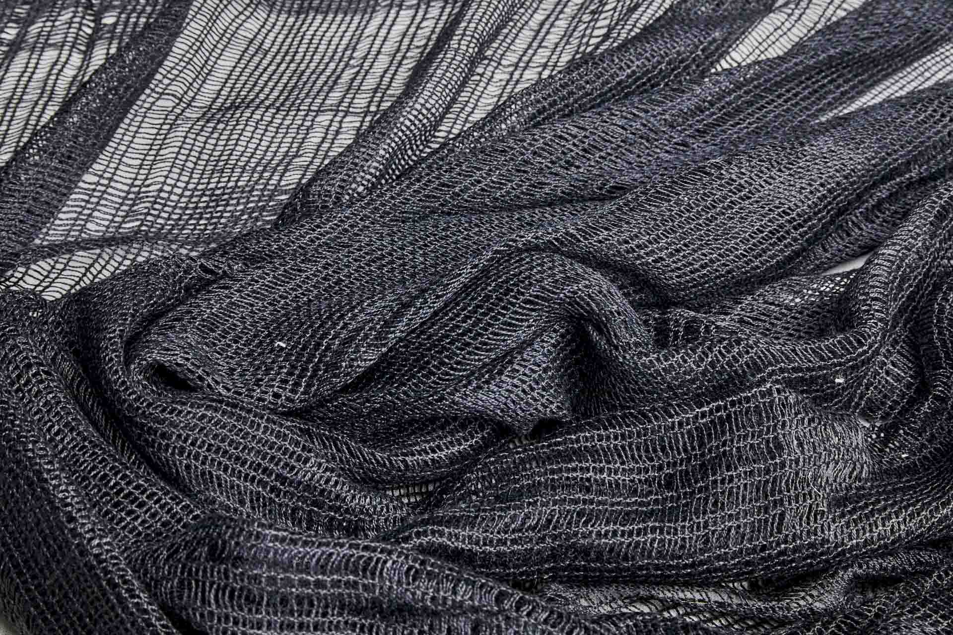 Net Mesh Black Fabric