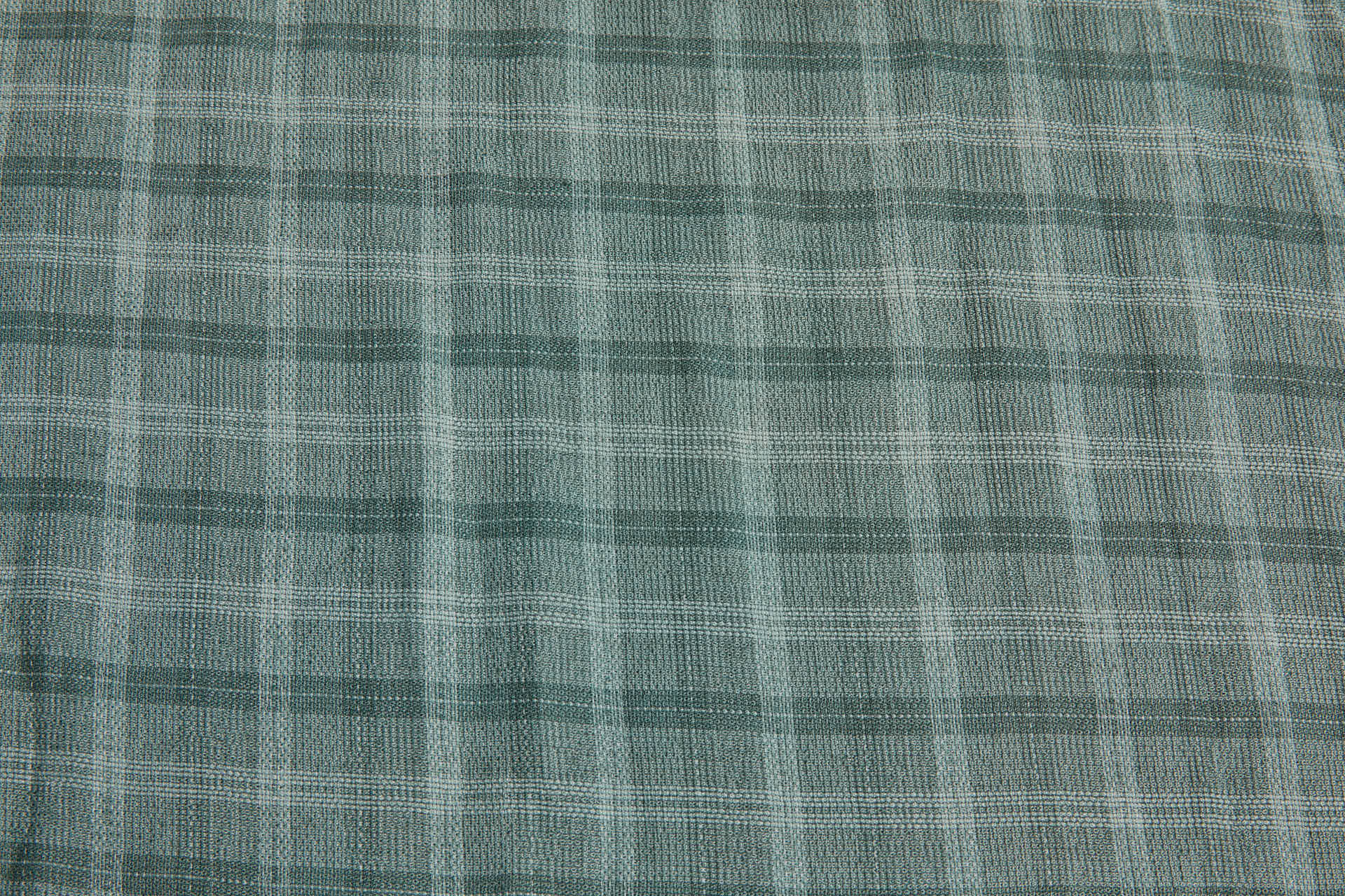Poly Viscose Check - Hand Dyed and Washed - Woodland Green fabric, image 5 of 6