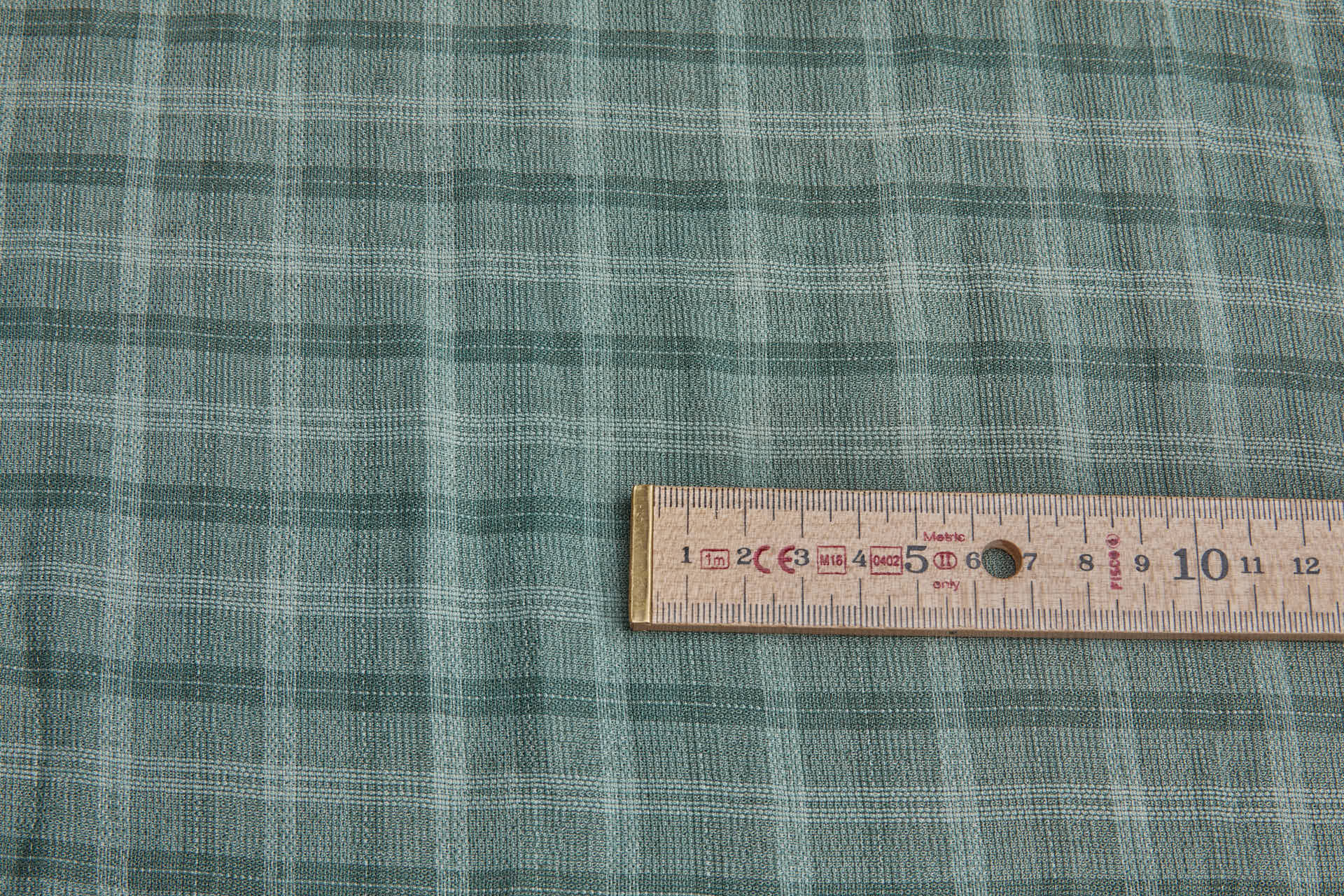 Poly Viscose Check - Hand Dyed and Washed - Woodland Green fabric, image 4 of 6