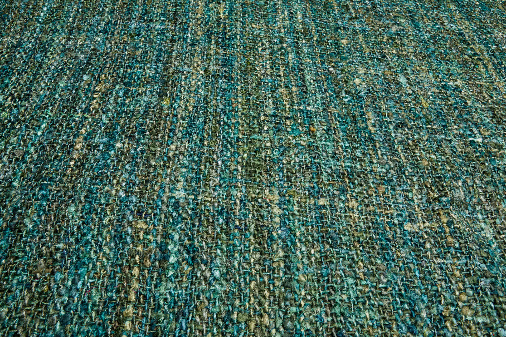 Chunky Tweed Style Lose Weave  - Multi Greens fabric, image 6 of 6