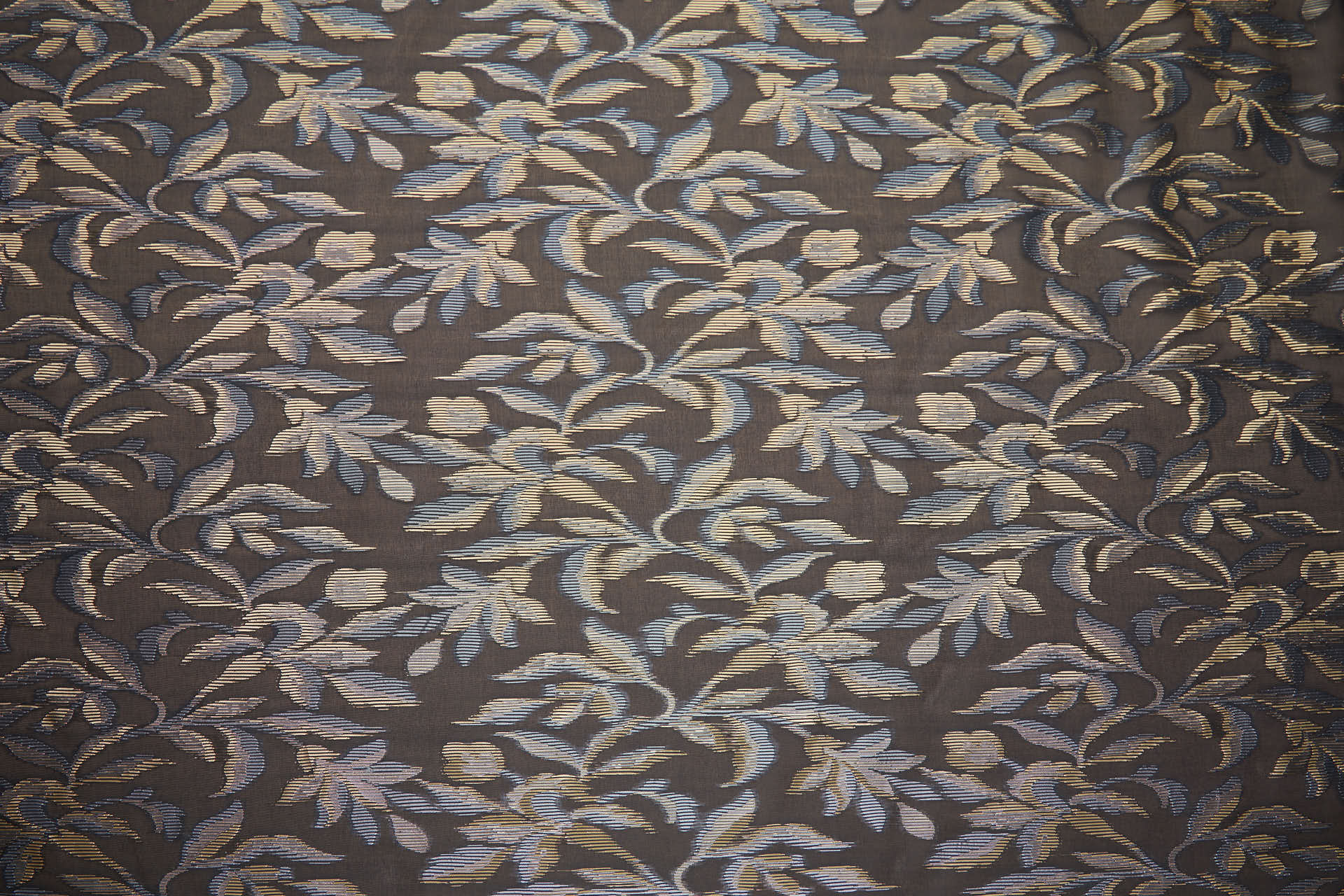 Fil Coupe Floral and Foliage Organza in Black Gold and Silver fabric, image 7 of 9