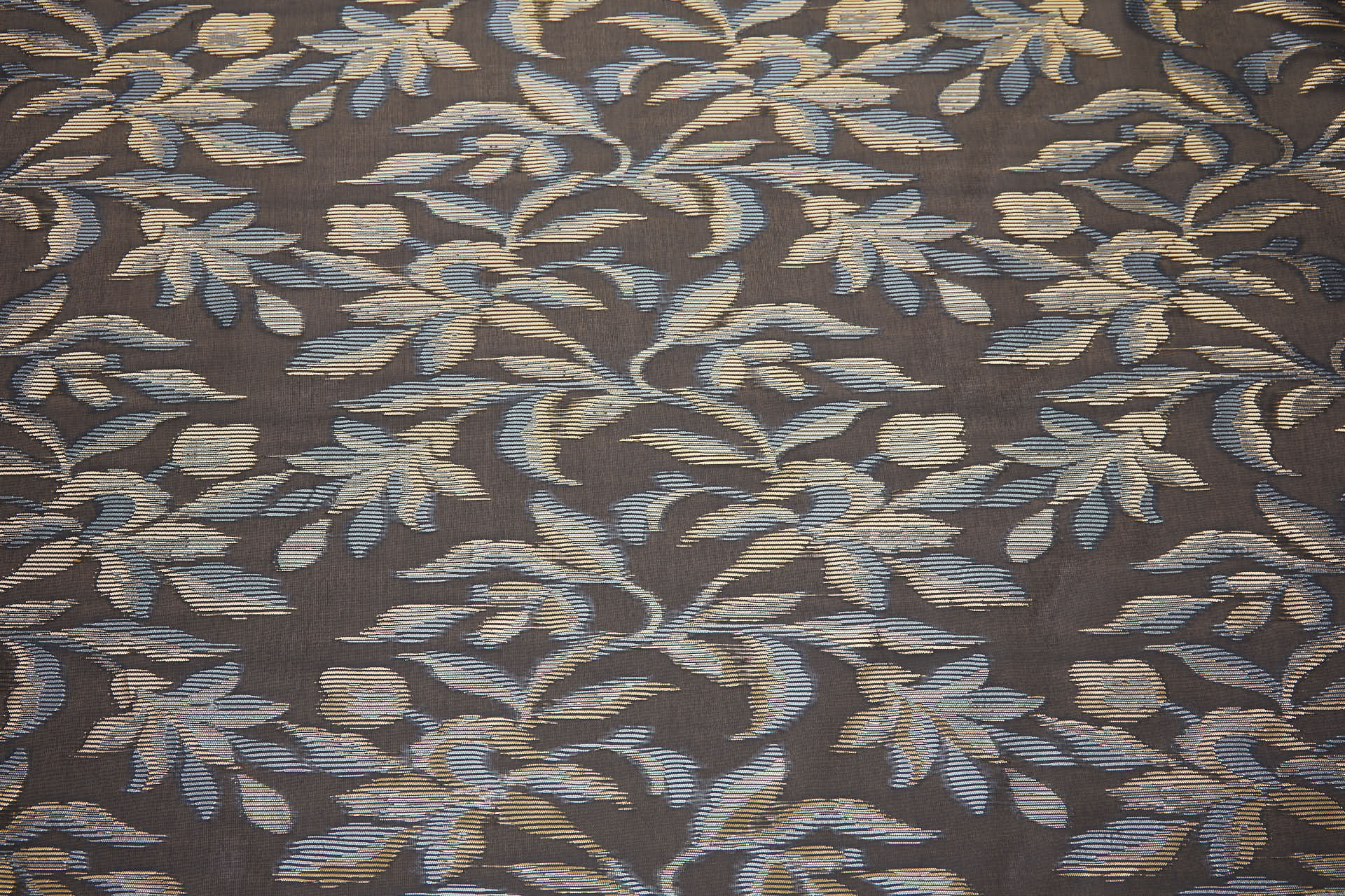 Fil Coupe Floral and Foliage Organza in Black Gold and Silver fabric, image 8 of 9