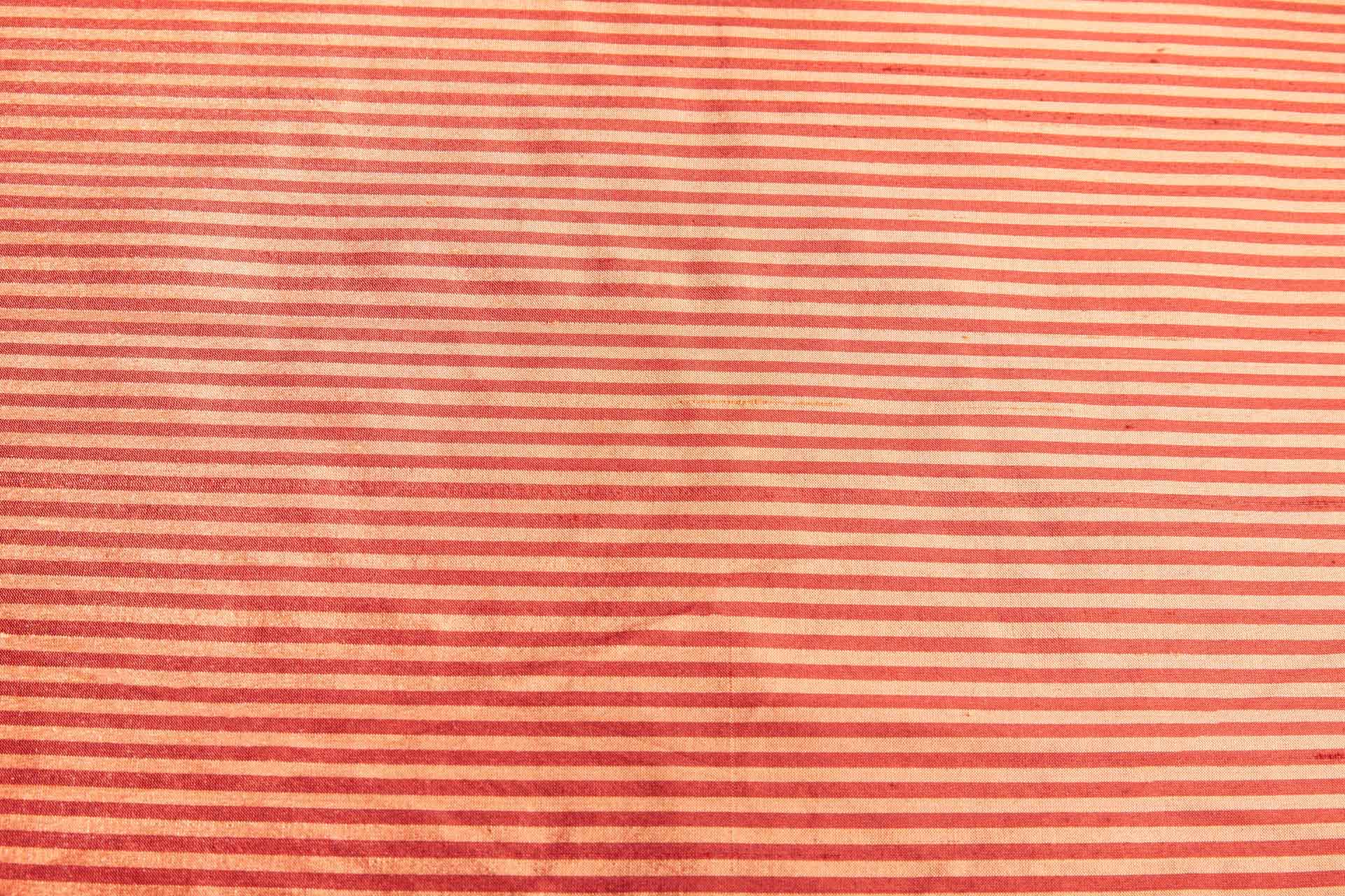 Striped Silk Dupion in Rust and Peach fabric, image 8 of 8