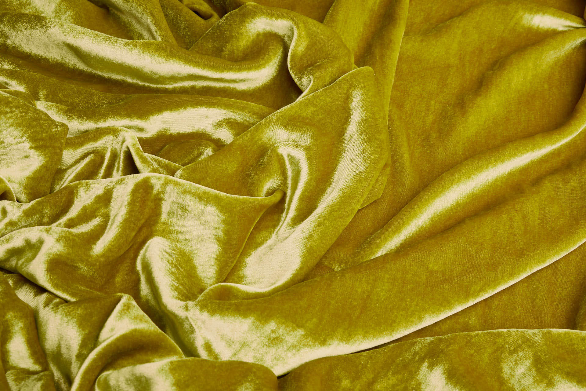 Silk Velvet - Chartreuse fabric, image 6 of 6