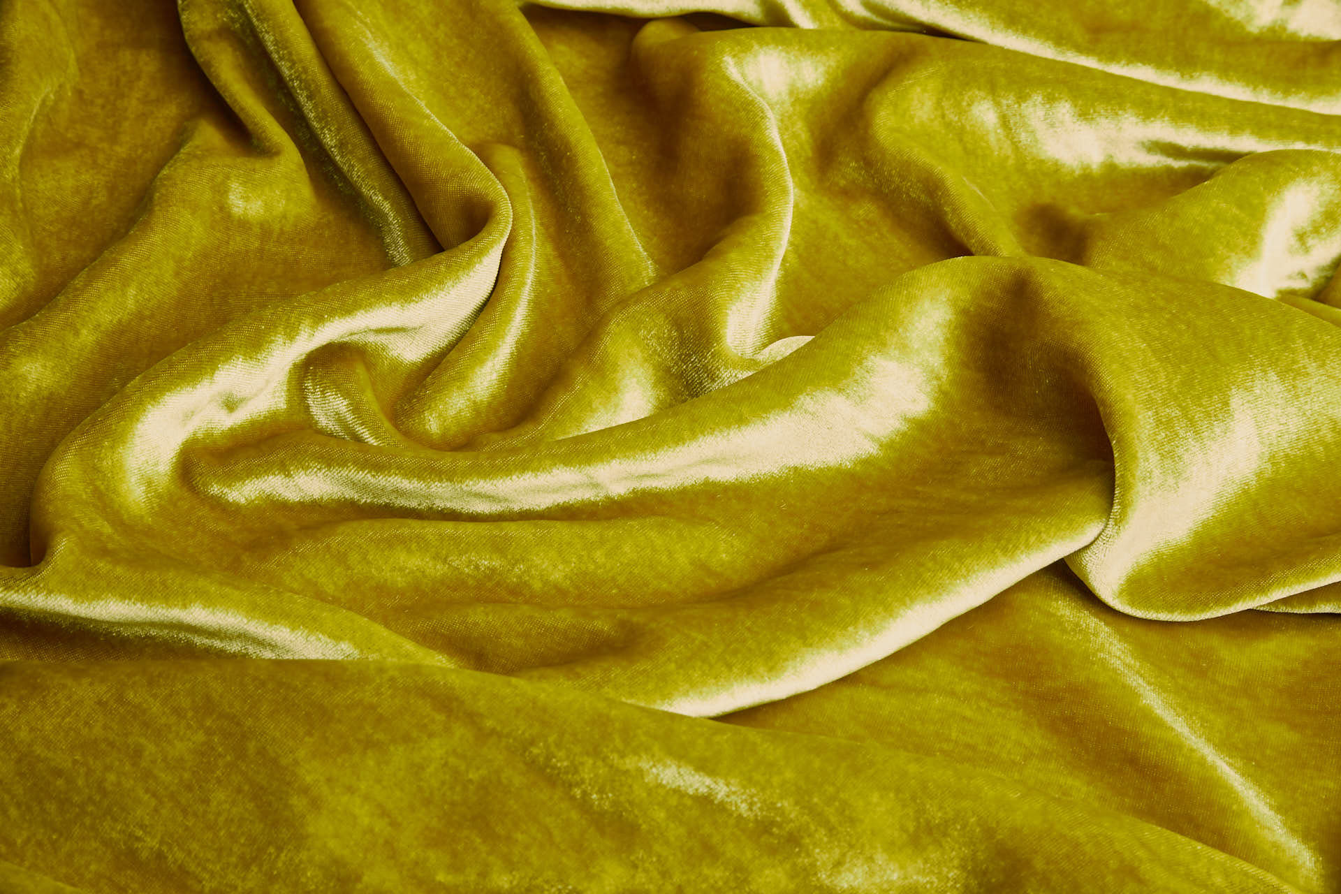 Silk Velvet - Chartreuse fabric, image 3 of 6