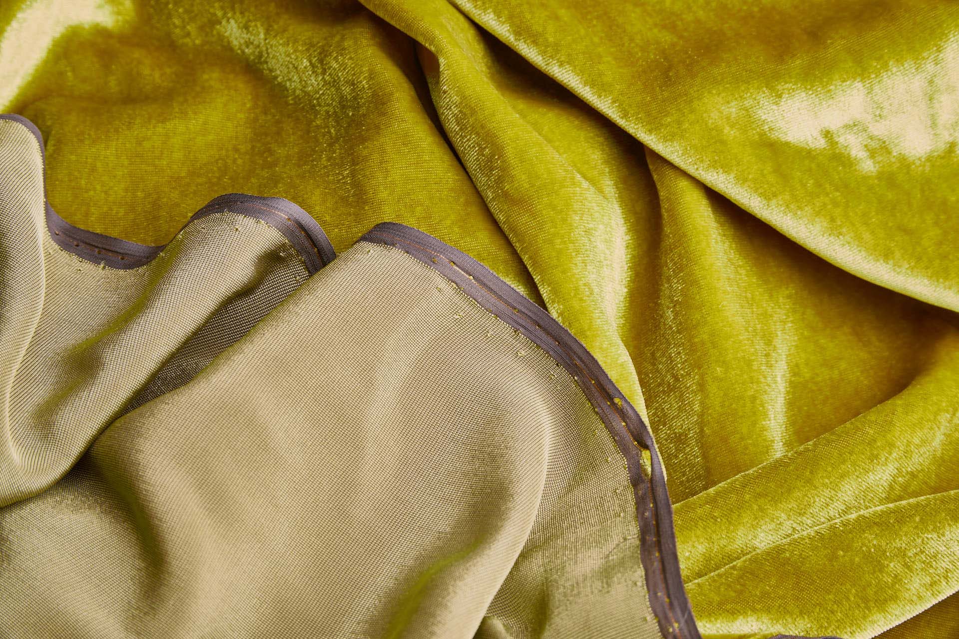 Silk Velvet - Chartreuse fabric, image 4 of 6