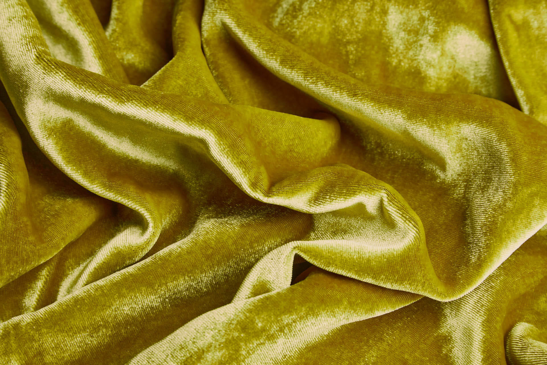 Silk Velvet - Chartreuse fabric, image 5 of 6