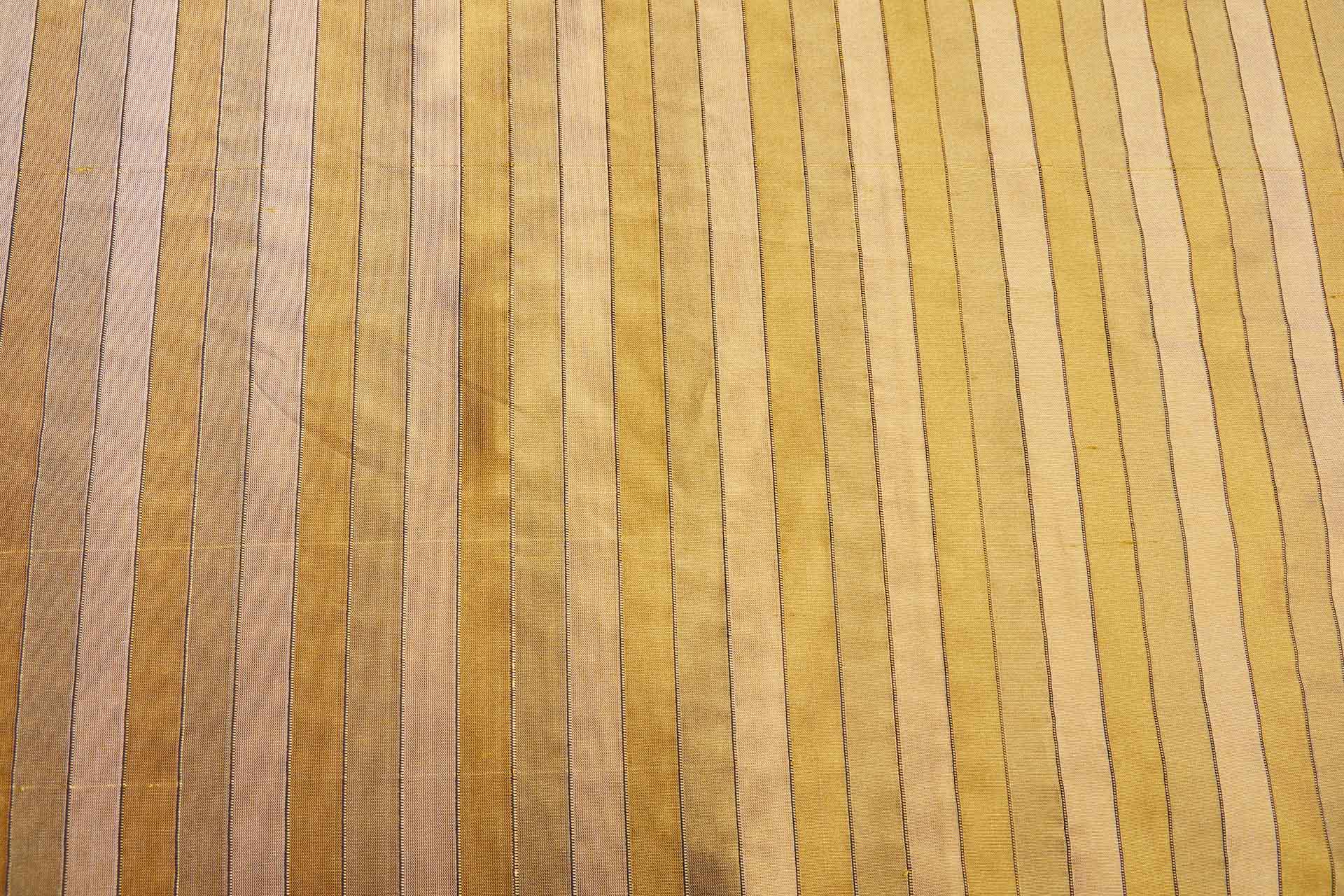 Wide Striped Silk Dupion - Warm Yellow and Gold fabric, image 7 of 7