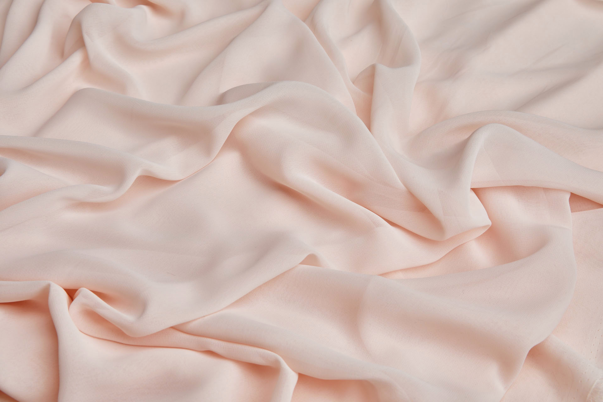 Shell Pink Poly Georgette fabric, image 6 of 6