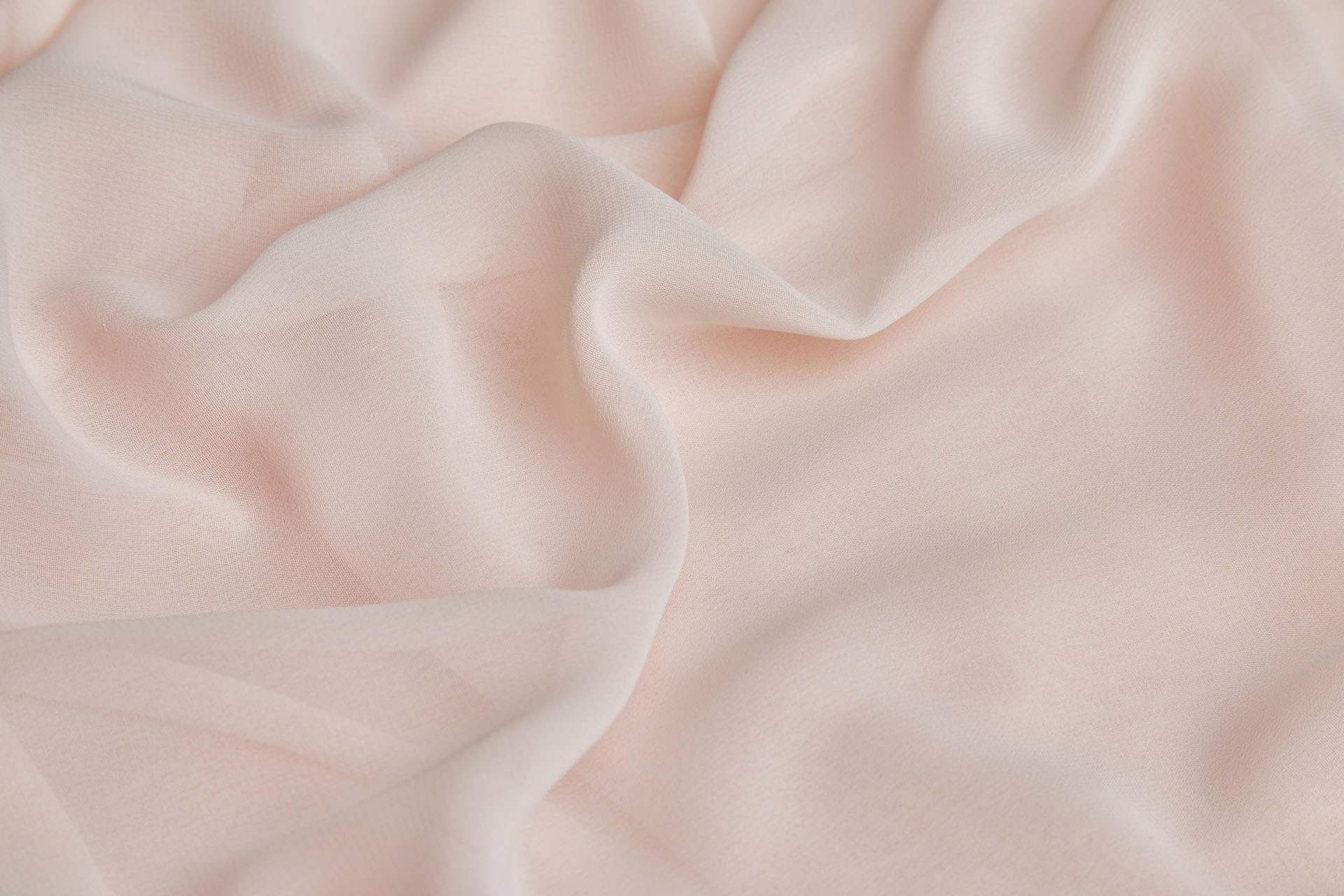 Shell Pink Poly Georgette fabric, image 2 of 6