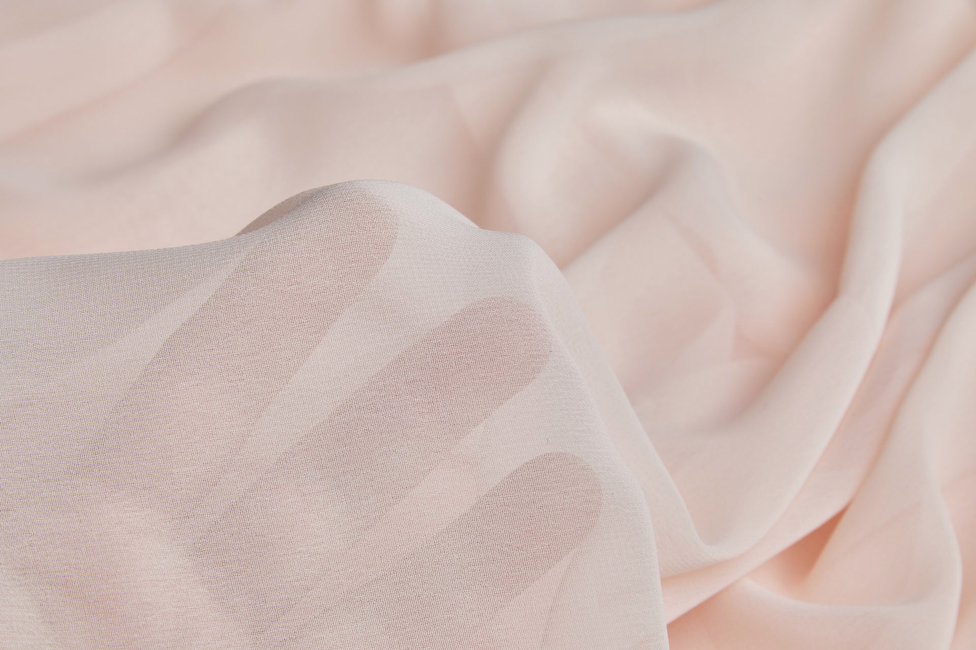 Shell Pink Poly Georgette fabric, image 3 of 6