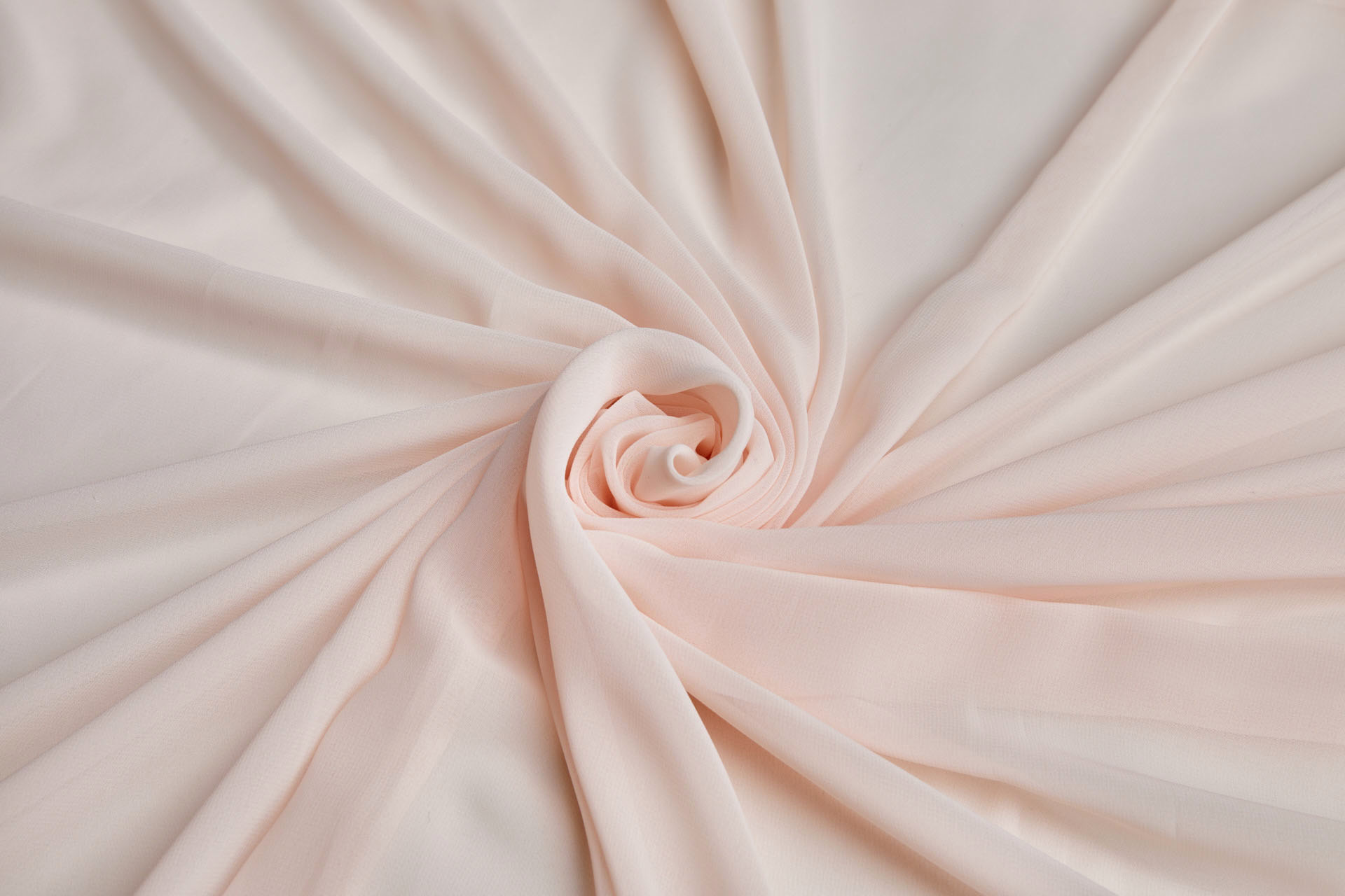 Shell Pink Poly Georgette fabric