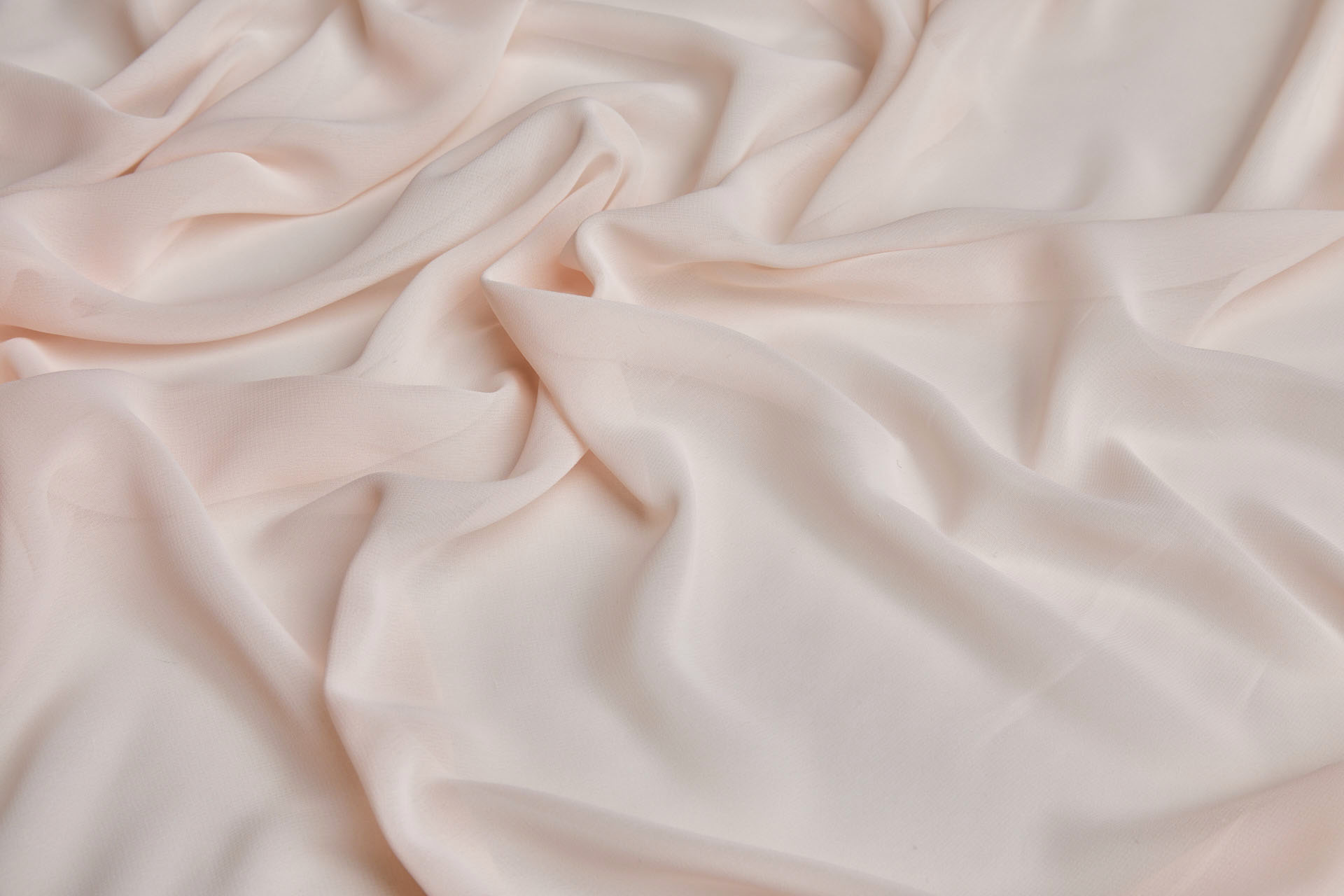 Shell Pink Poly Georgette fabric, image 4 of 6