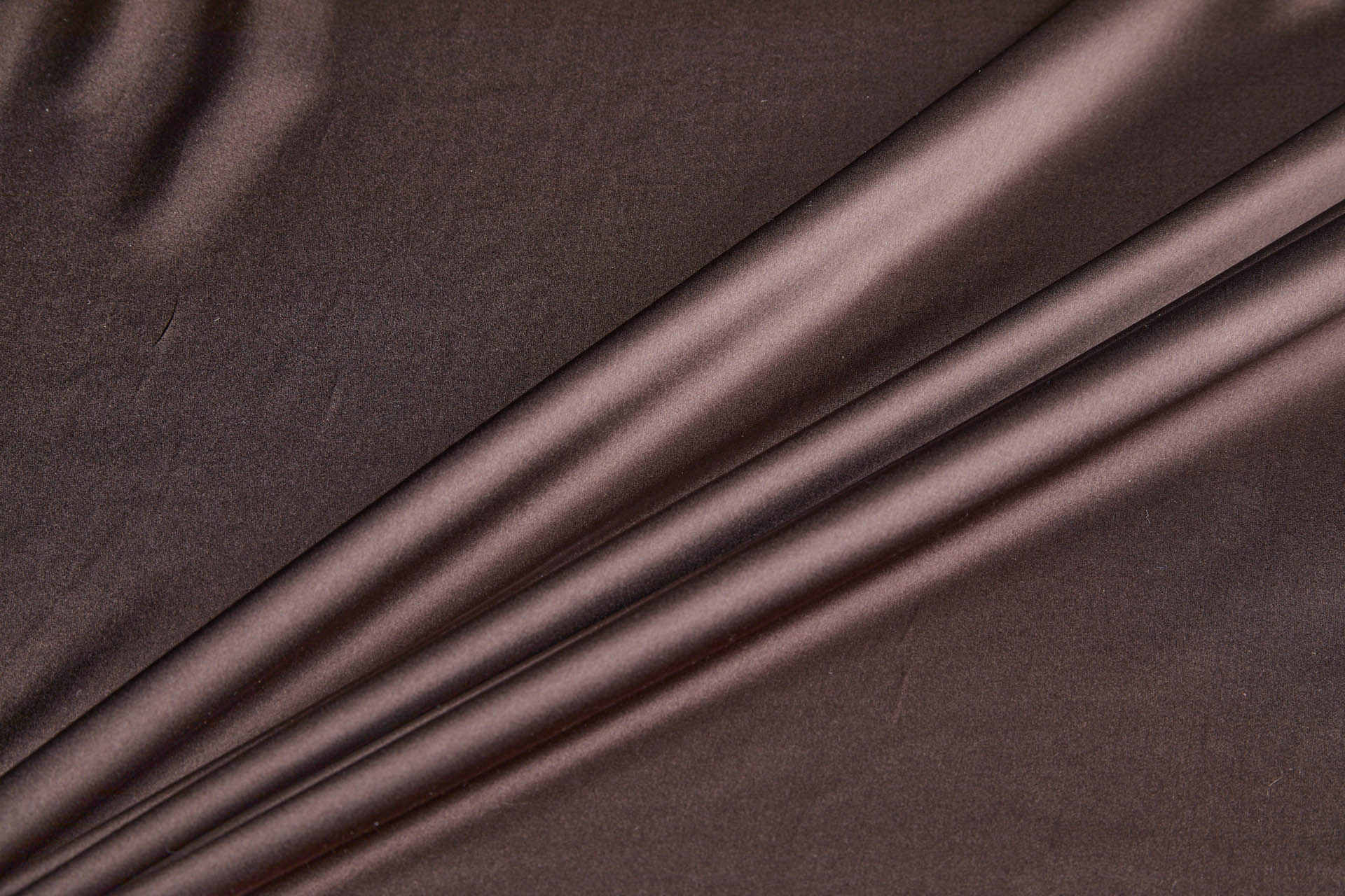 Dark Brown Silk Satin fabric, image 2 of 6