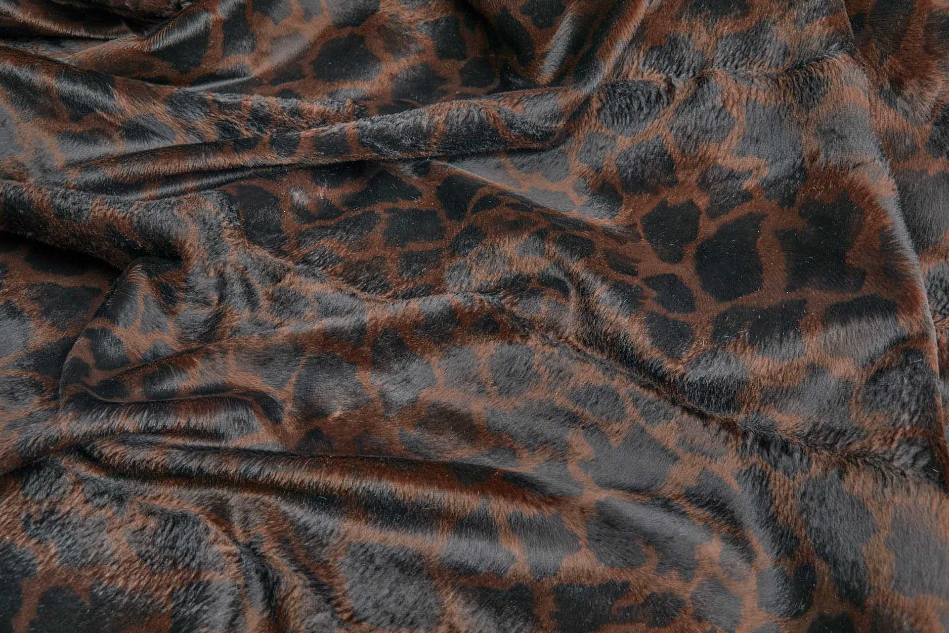 Pony Skin in Chocolate Brown and Black Giraffe Spot fabric, image 3 of 6