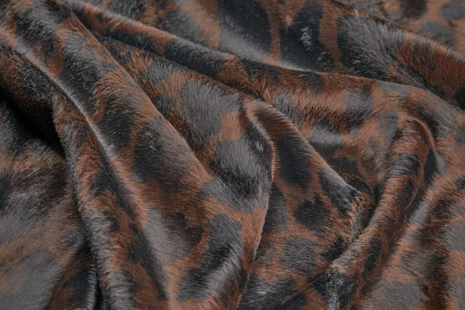 Pony Skin in Chocolate Brown and Black Giraffe Spot fabric, image 5 of 6