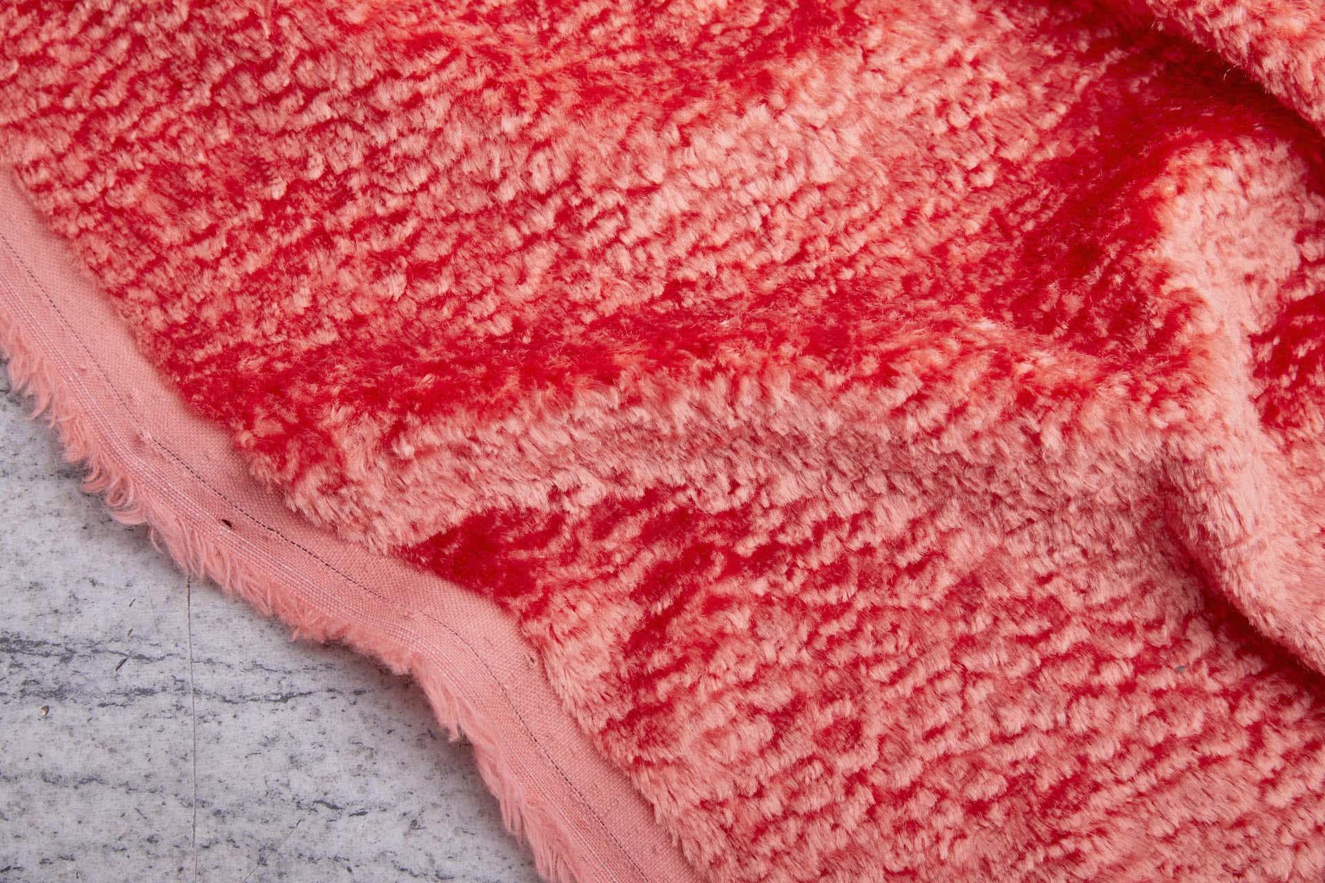 Faux Astrakhan - Pink Salmon fabric, image 2 of 6