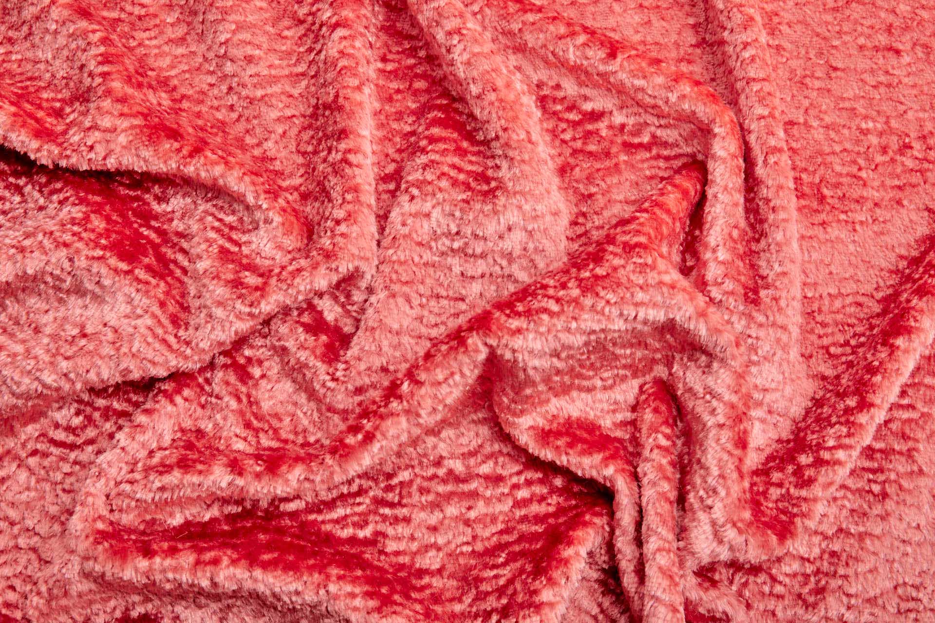 Faux Astrakhan - Pink Salmon fabric, image 5 of 6