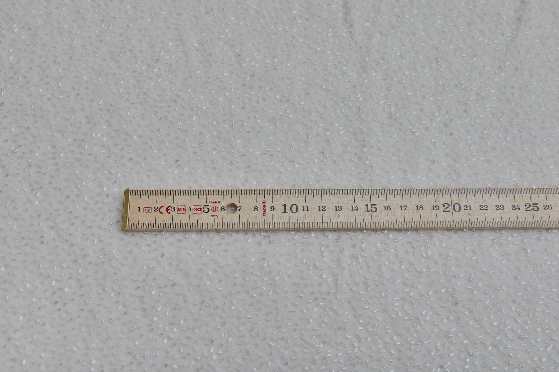 Beaded Silk Chiffon - Vintage Ivory fabric, image 2 of 7