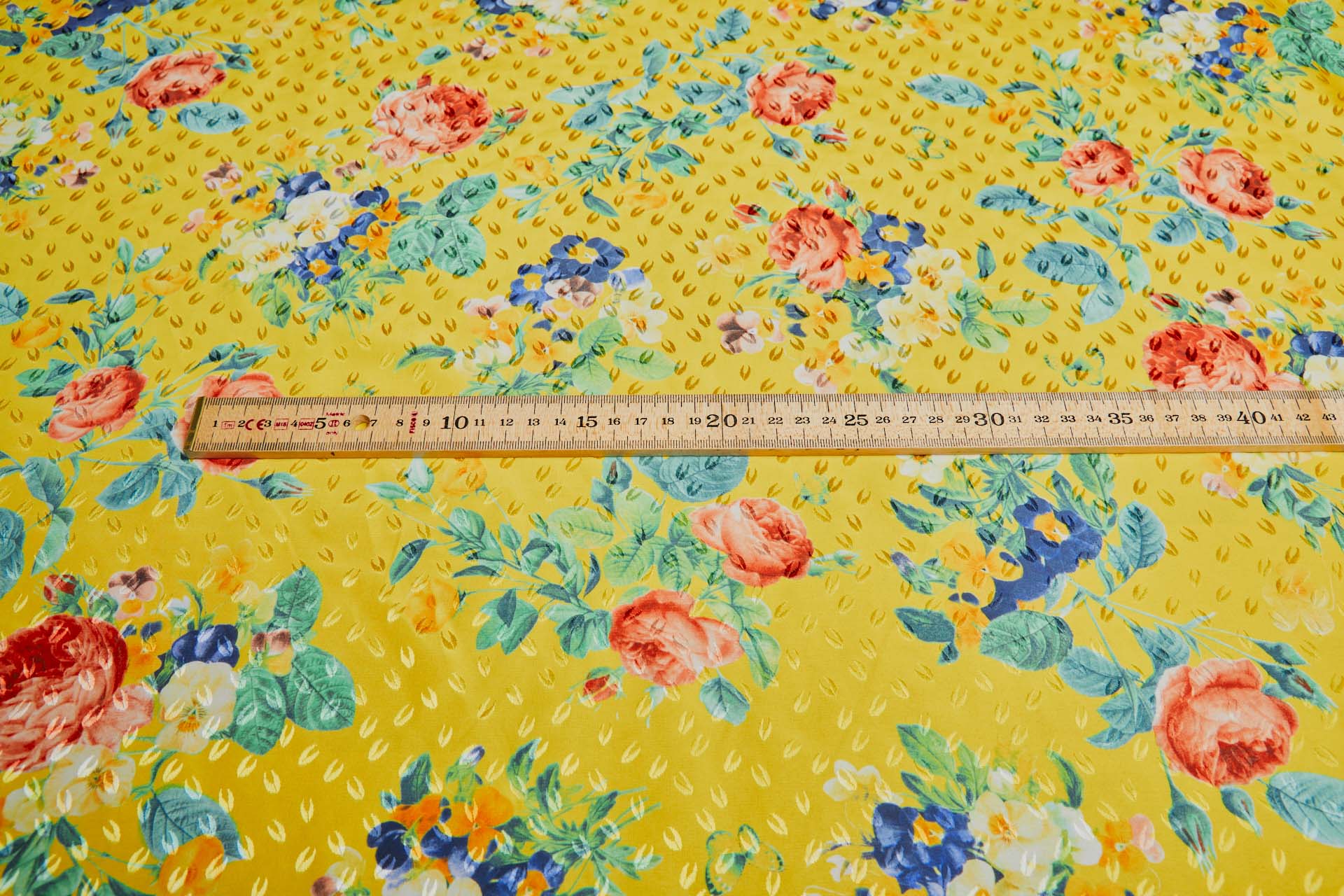 Floral Printed Jacquard - Yellow / Multi fabric, image 6 of 9
