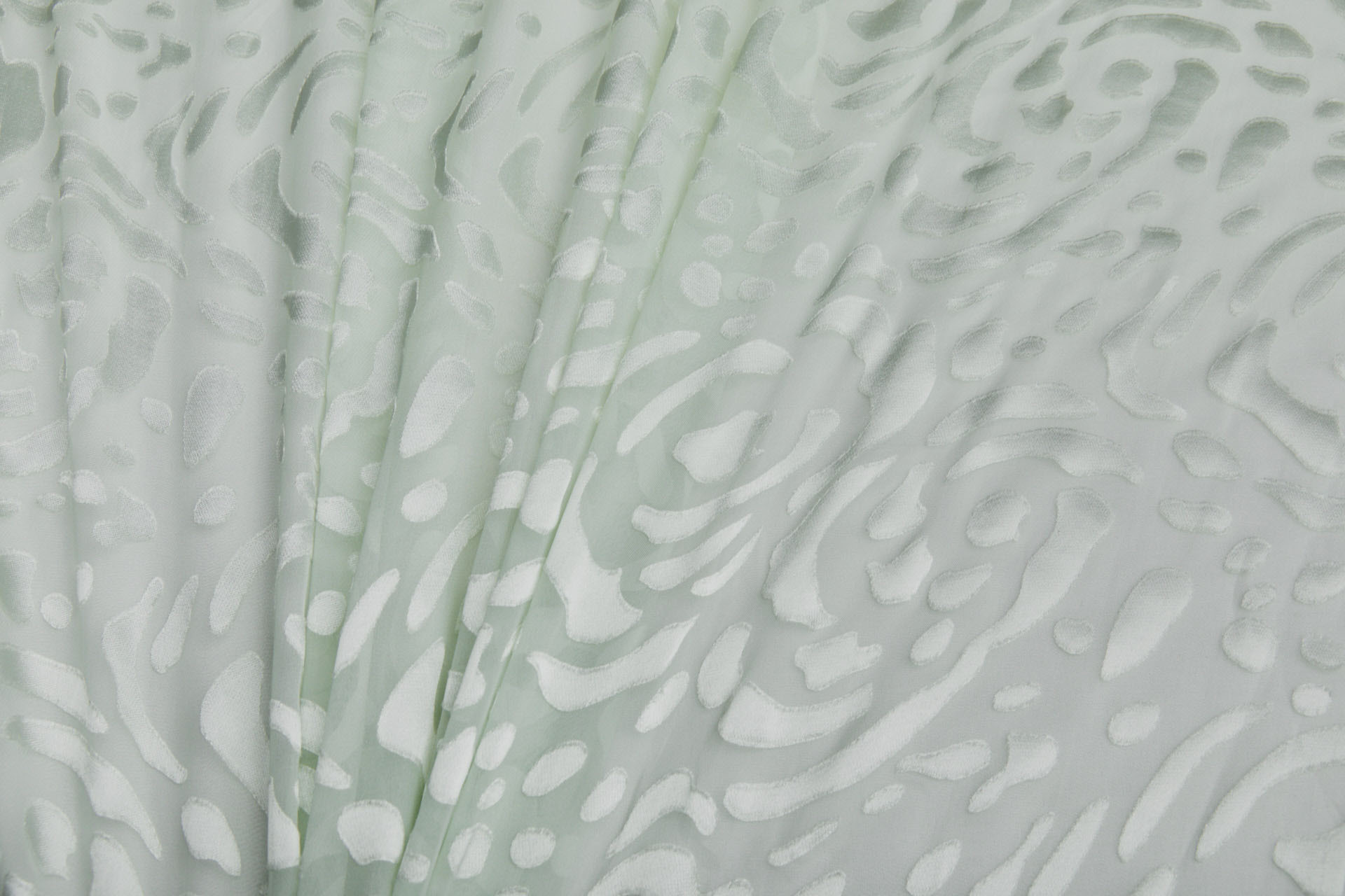 Contemporary Devore Burnout in Ice Green - 1.3m Piece fabric, image 6 of 8