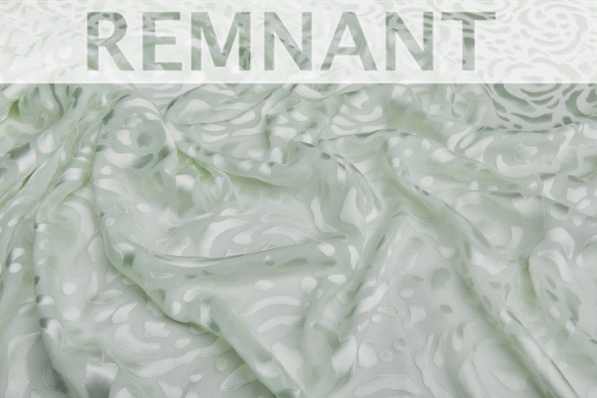 Contemporary Devore Burnout in Ice Green - 1.3m Piece fabric