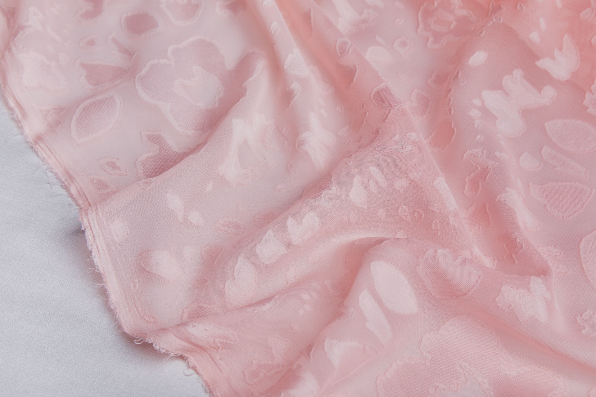 Contemporary Devore Burnout in Pale Pink fabric, image 5 of 9
