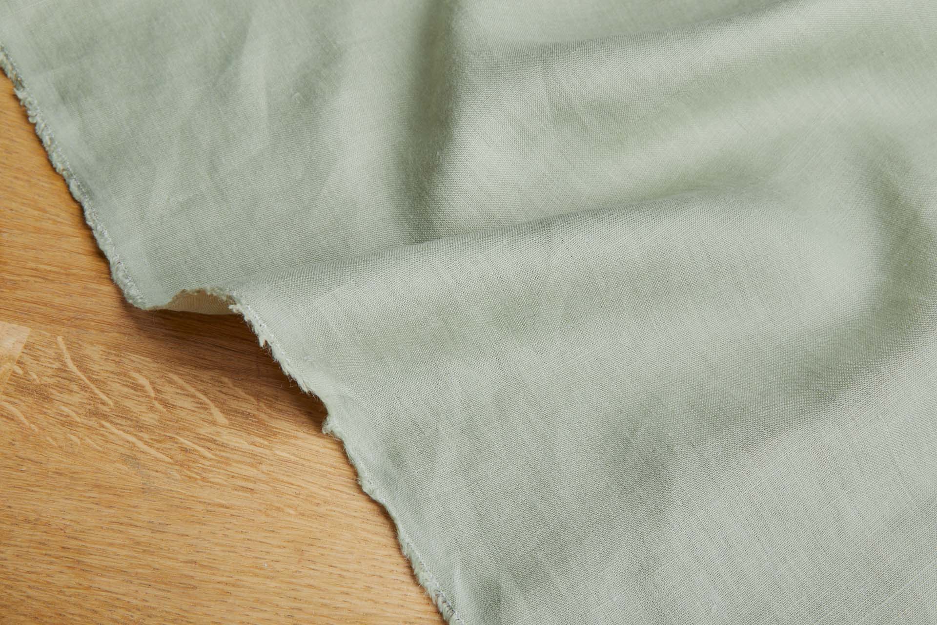 Soft Sage Green Linen fabric, image 4 of 5