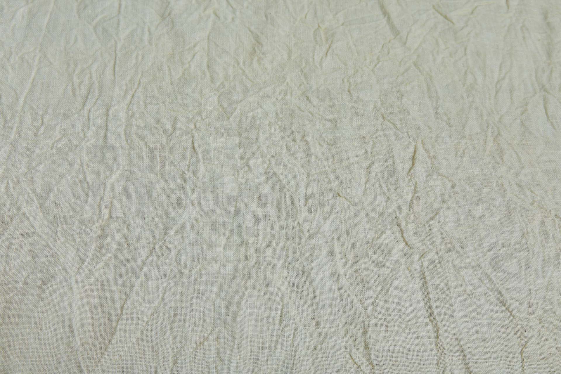 Pale Yellow Crinkled Linen fabric, image 5 of 5