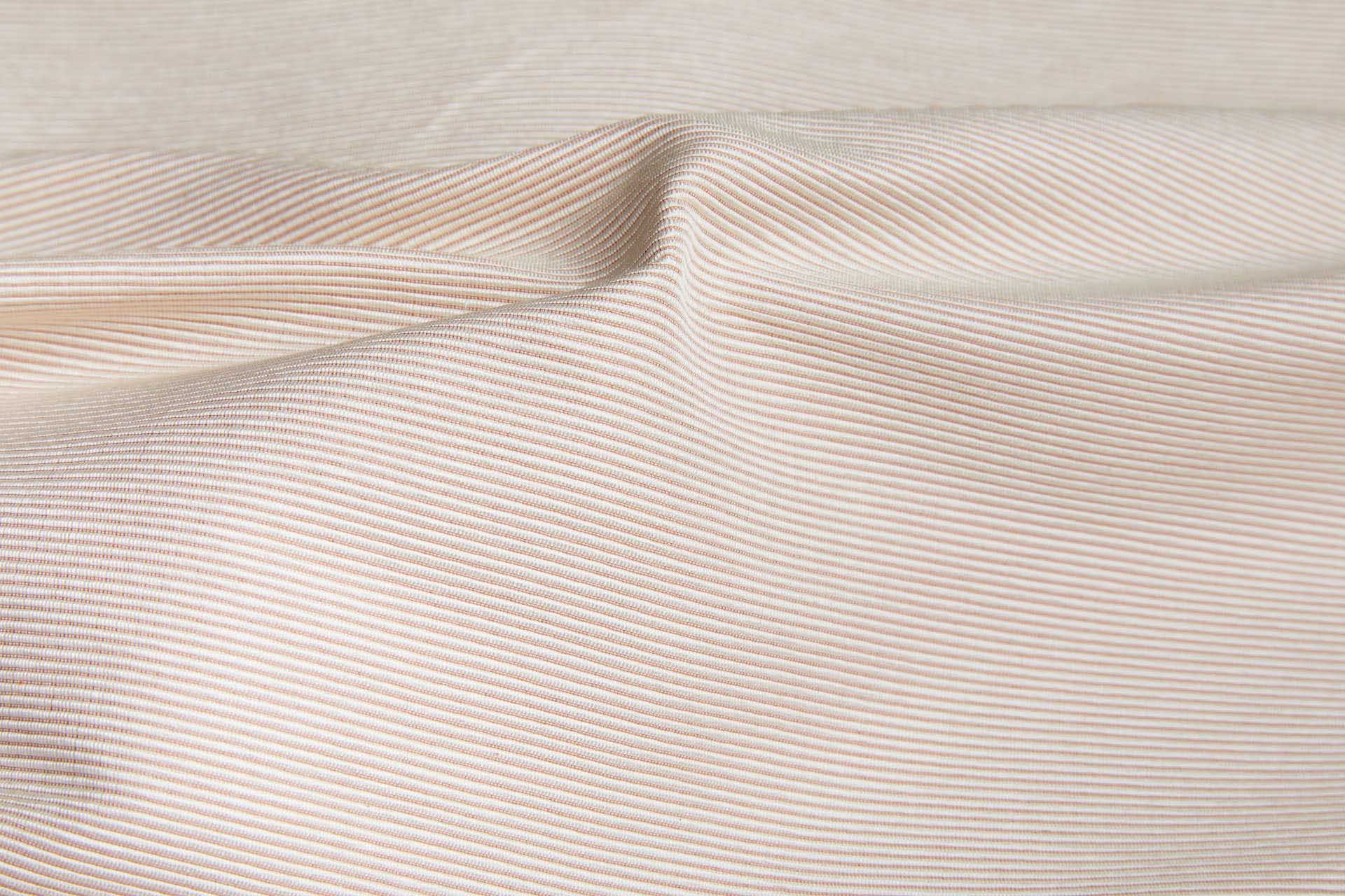 Cream and Pale Rust Silk Cotton "Grosgrain" fabric, image 2 of 6