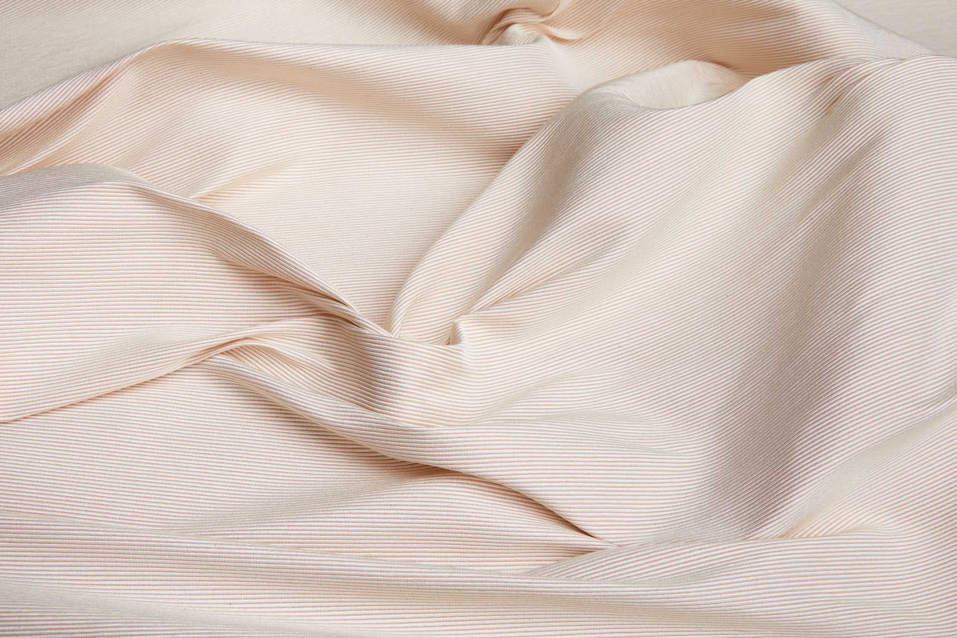 Cream and Pale Rust Silk Cotton "Grosgrain" fabric, image 3 of 6