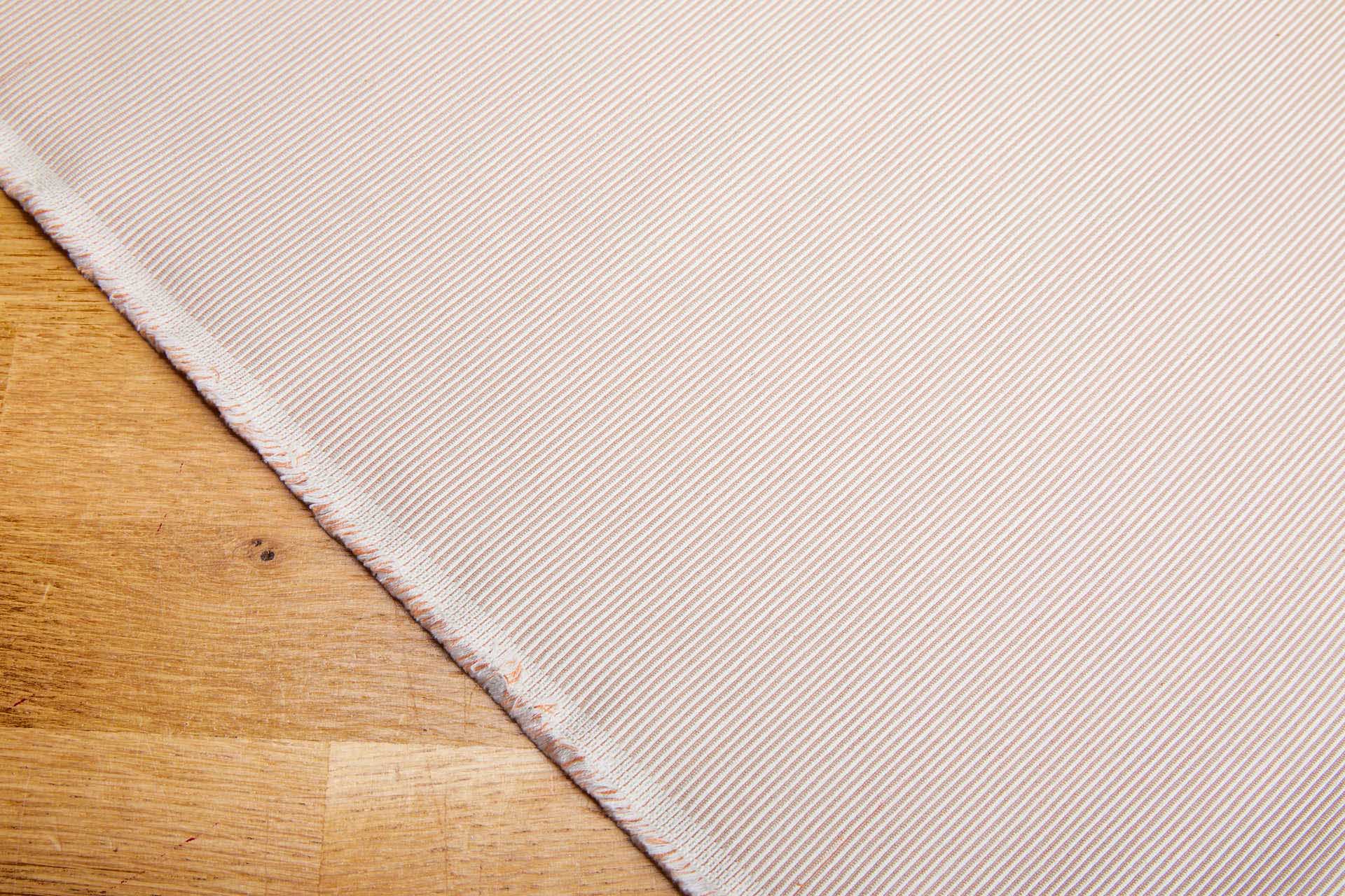 Cream and Pale Rust Silk Cotton "Grosgrain" fabric, image 4 of 6