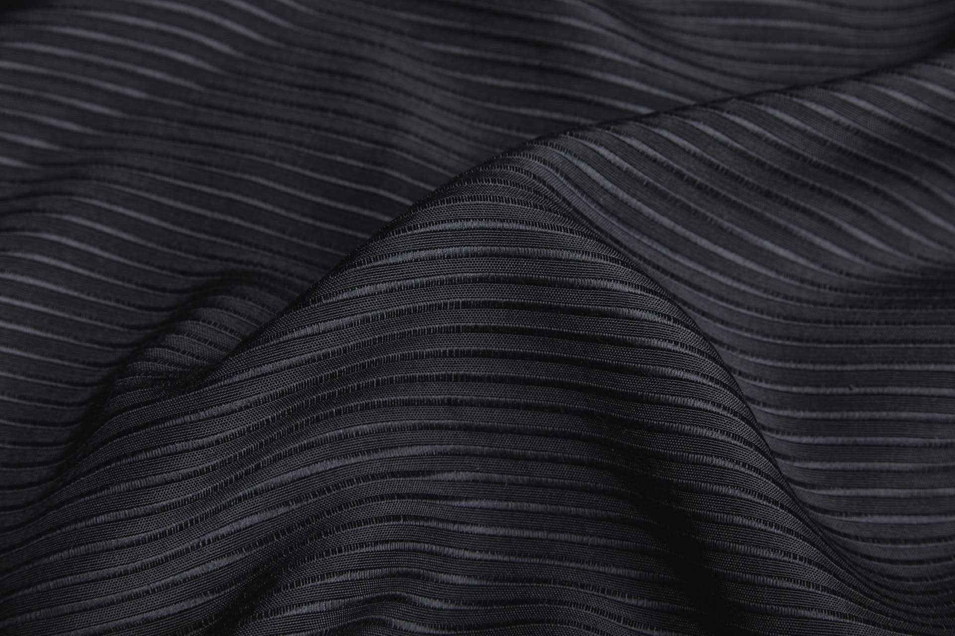 Vintage Wide Rib Ottoman - Black fabric, image 2 of 8