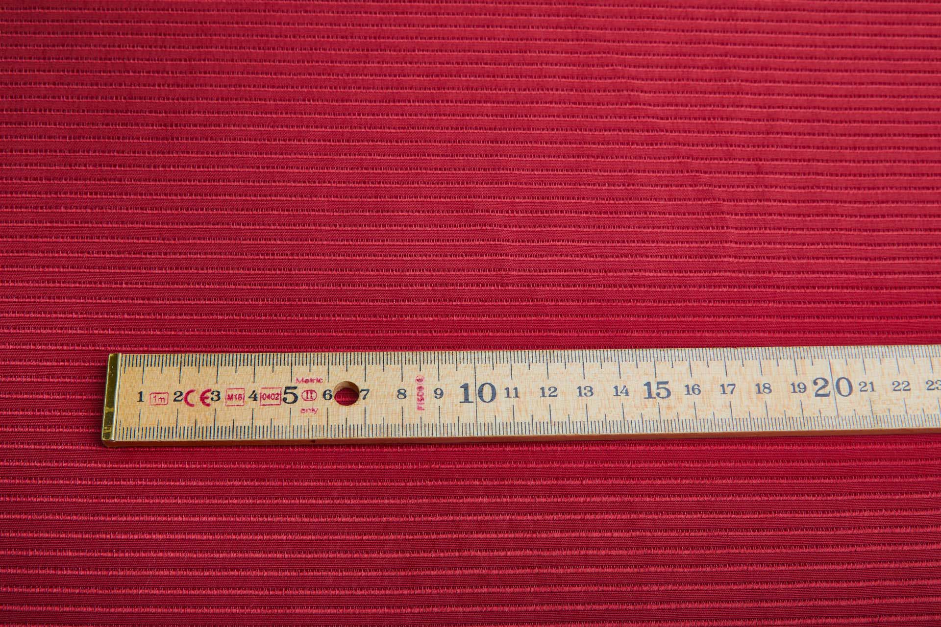 Vintage Wide Rib Ottoman - Red fabric, image 6 of 7