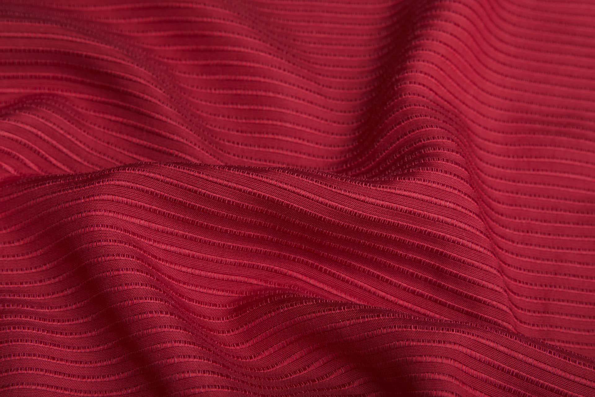 Vintage Wide Rib Ottoman - Red fabric, image 2 of 7