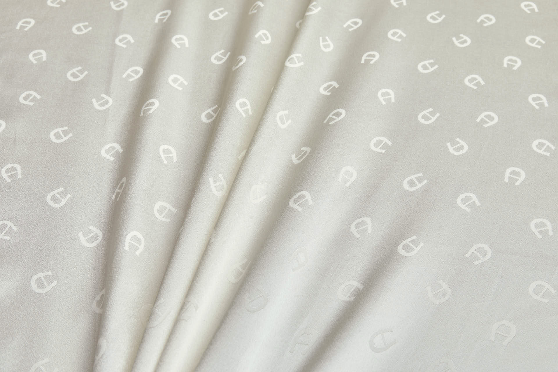 Horseshoe Silk Crepe Satin - Ivory fabric, image 3 of 5