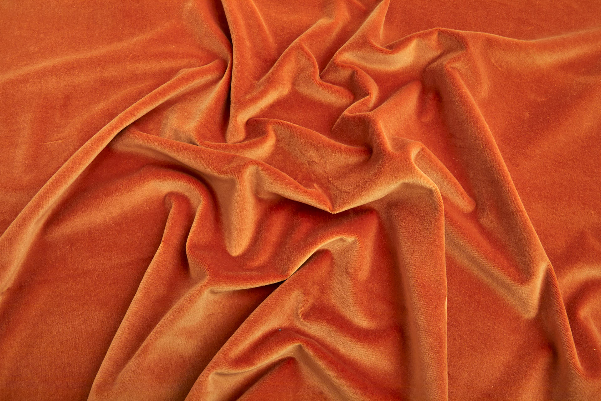 Heavy Cotton Velvet - Orange fabric, image 4 of 7
