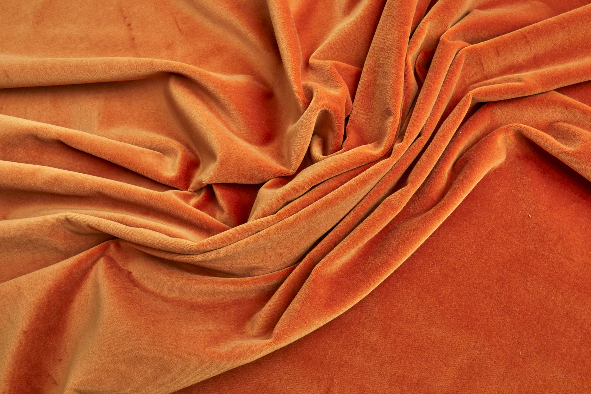 Heavy Cotton Velvet - Orange fabric, image 6 of 7
