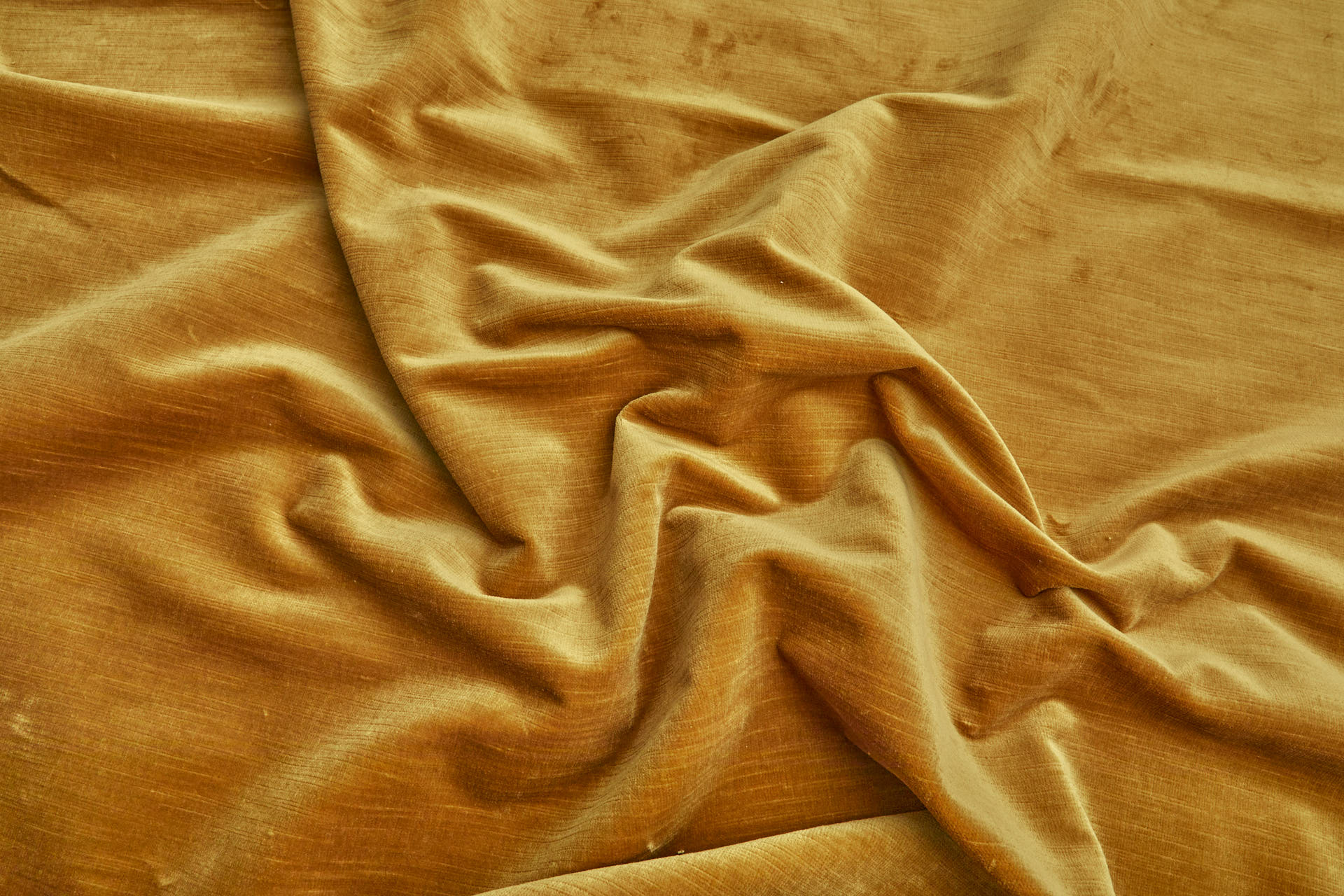Textured Cotton Velvet - Ochre fabric, image 5 of 7