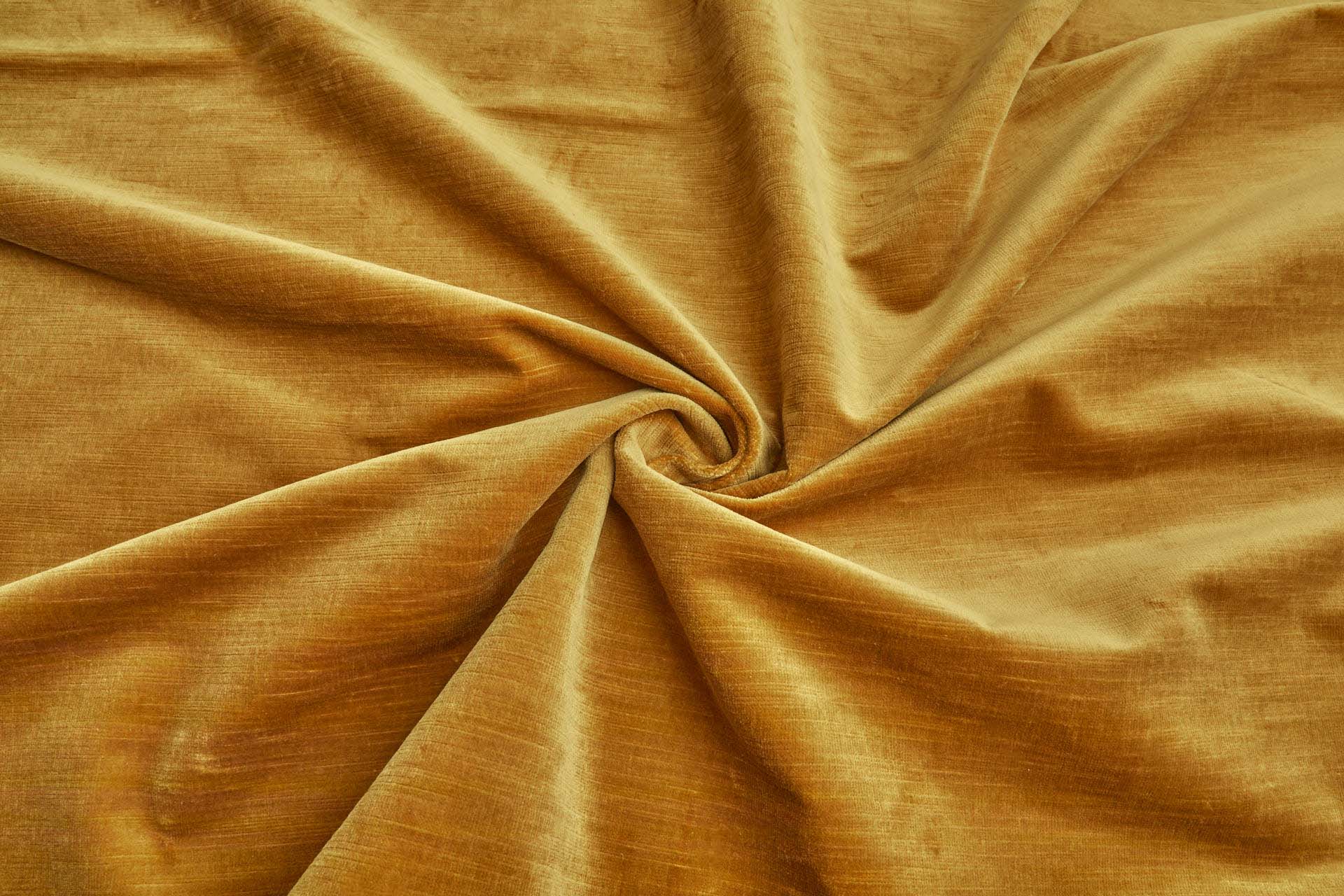 Textured Cotton Velvet - Ochre fabric