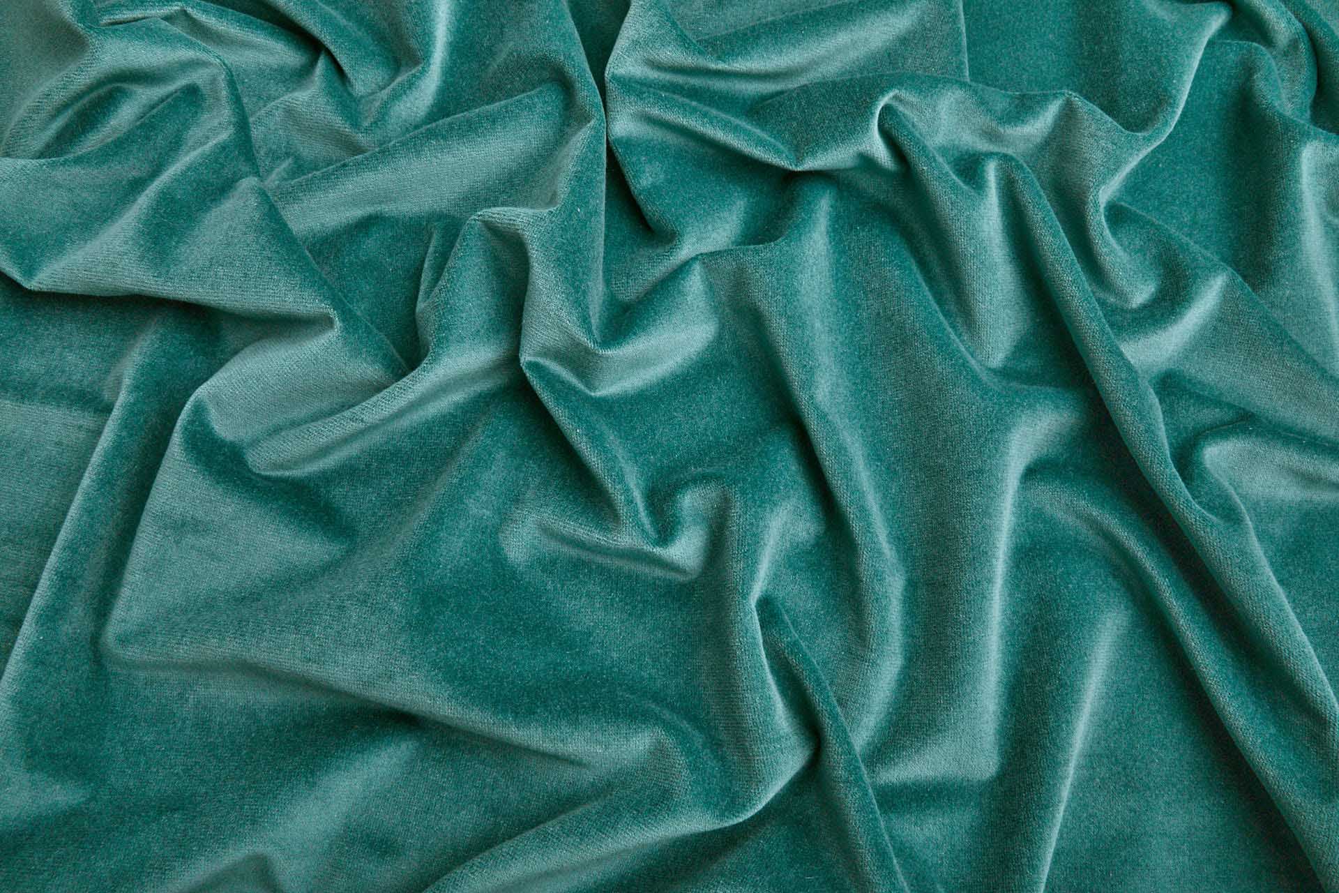 Heavy Cotton Velvet - Deep Sea Green fabric, image 6 of 7