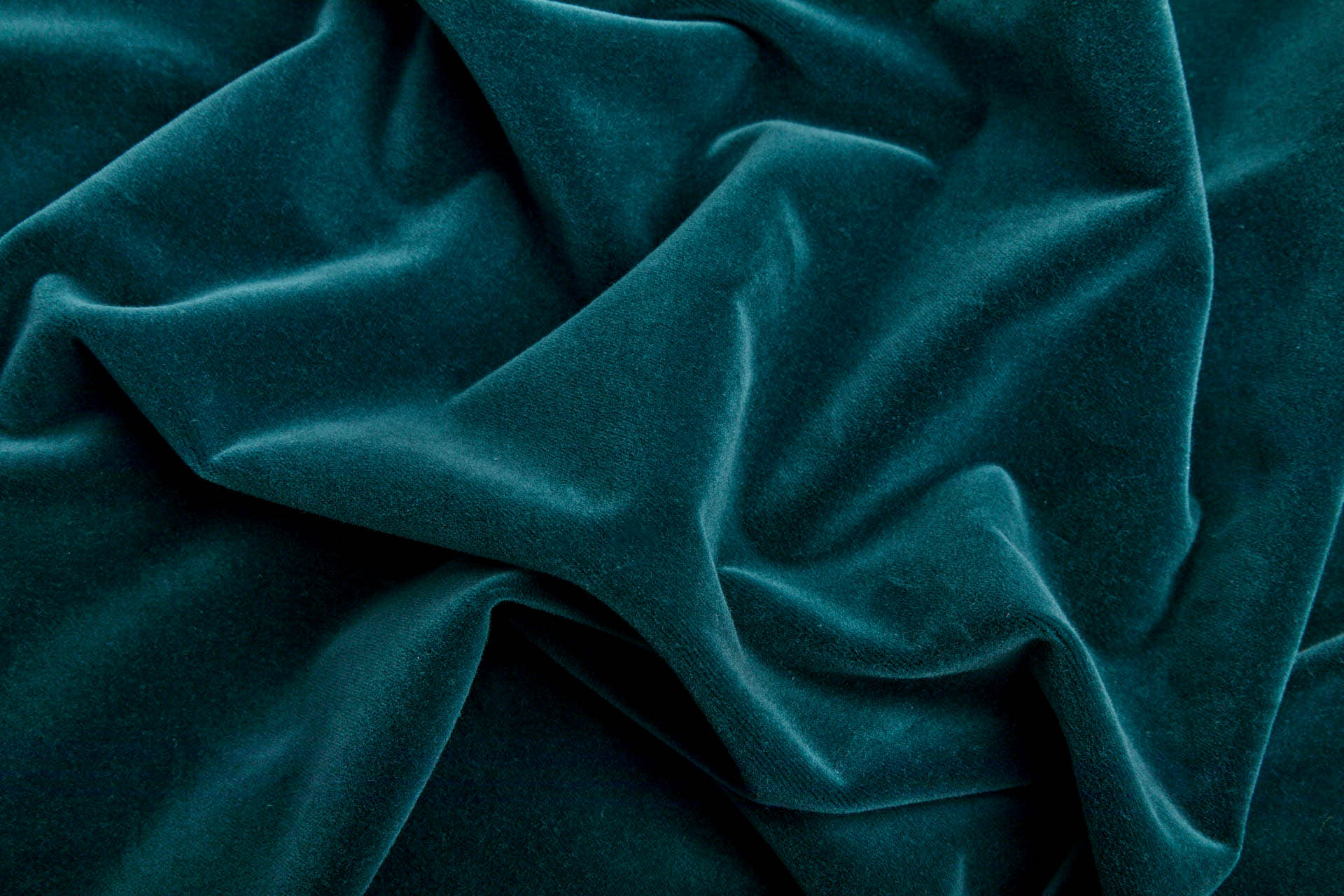 Heavy Cotton Velvet - Deepest Teal fabric, image 2 of 7