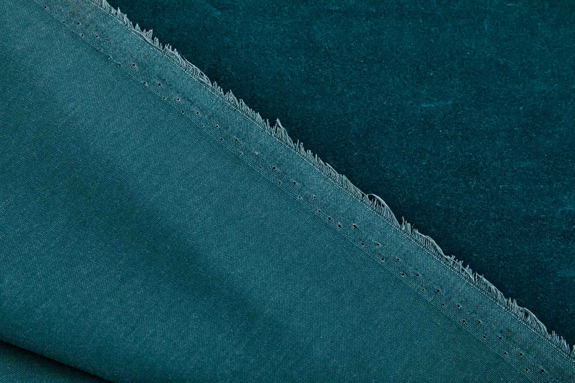 Heavy Cotton Velvet - Deepest Teal fabric, image 4 of 7