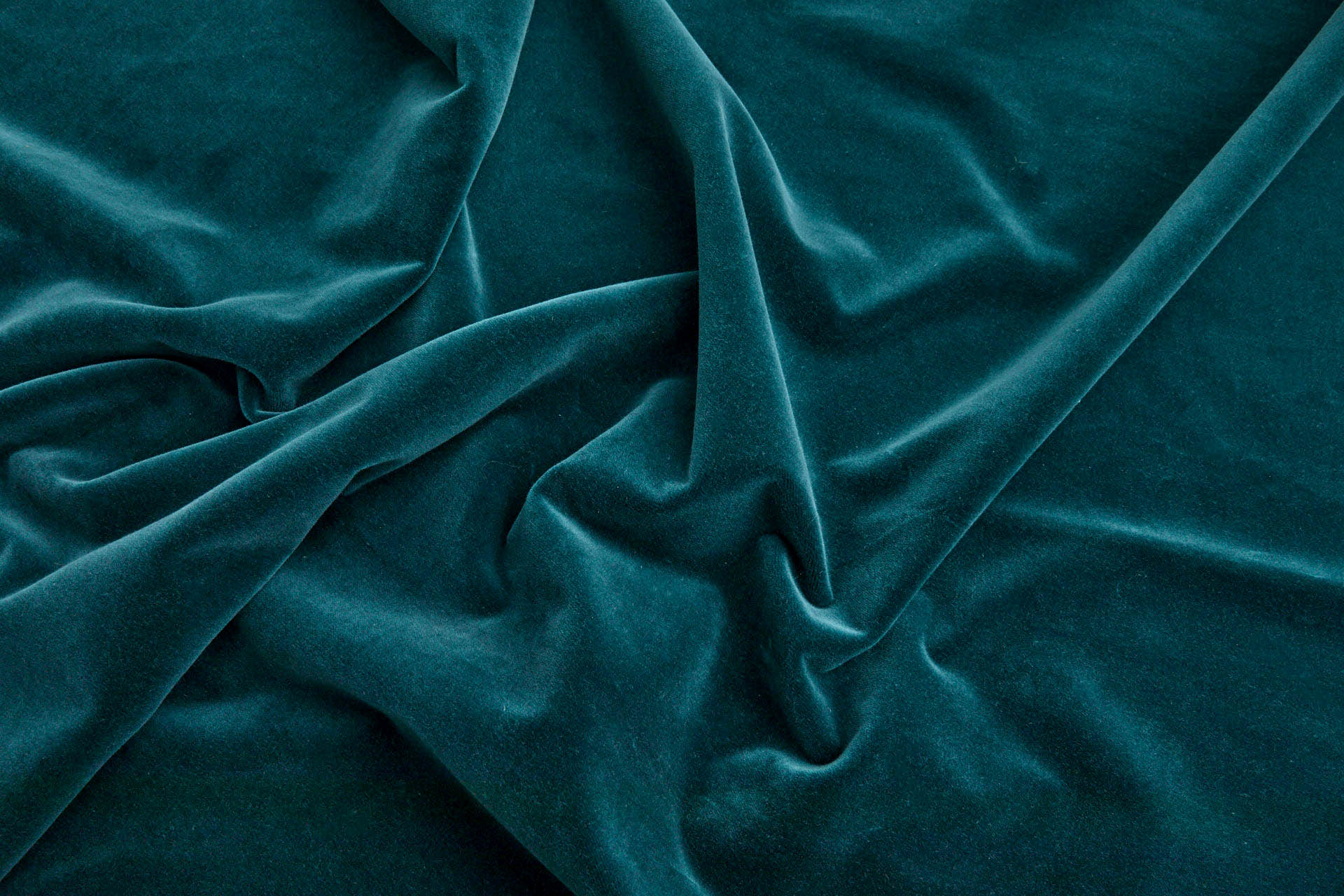 Heavy Cotton Velvet - Deepest Teal fabric, image 5 of 7