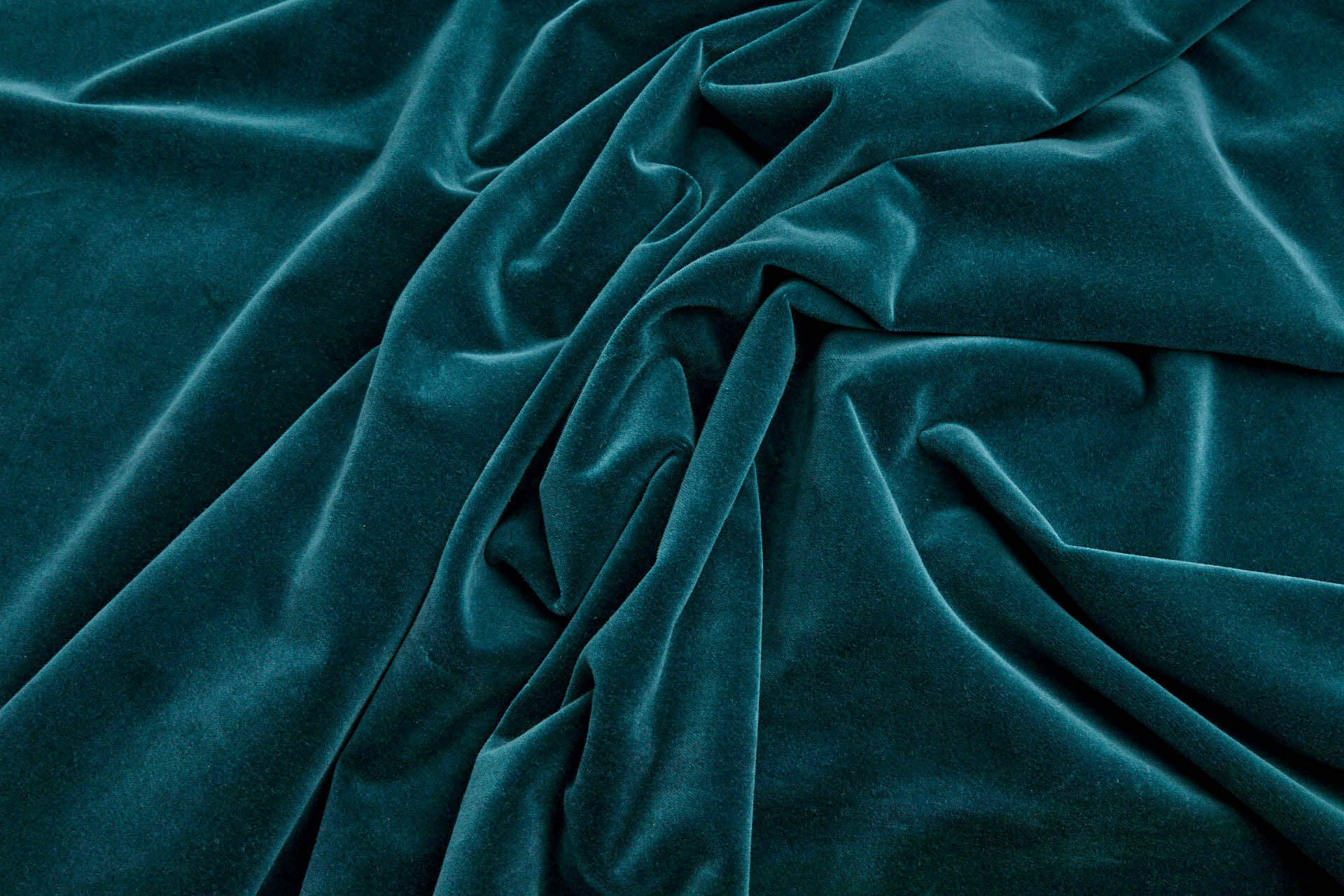 Heavy Cotton Velvet - Deepest Teal fabric, image 6 of 7