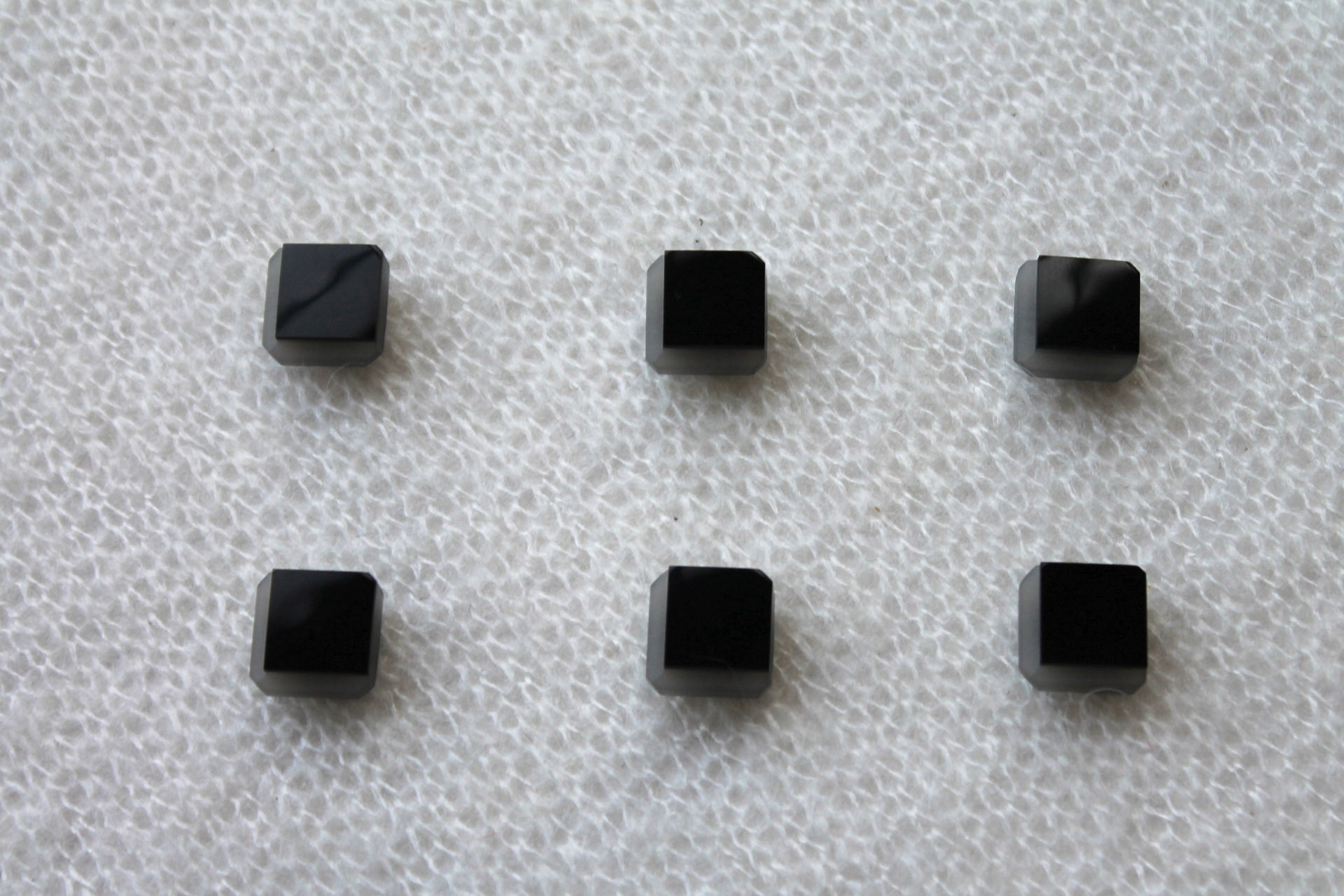 Black and Grey Square Resin Button - 1.5cm, image 2 of 4