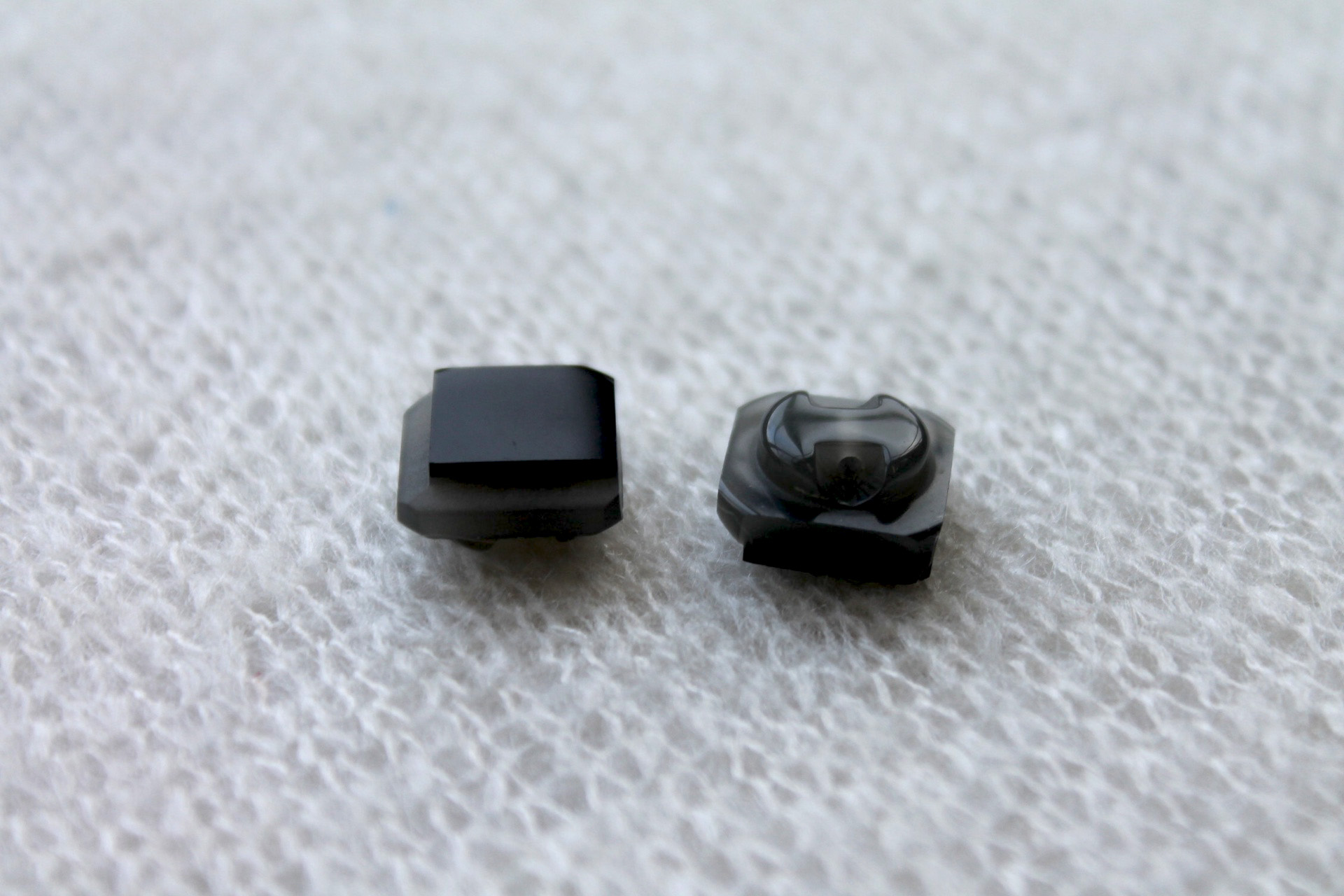 Black and Grey Square Resin Button - 1.5cm, image 3 of 4